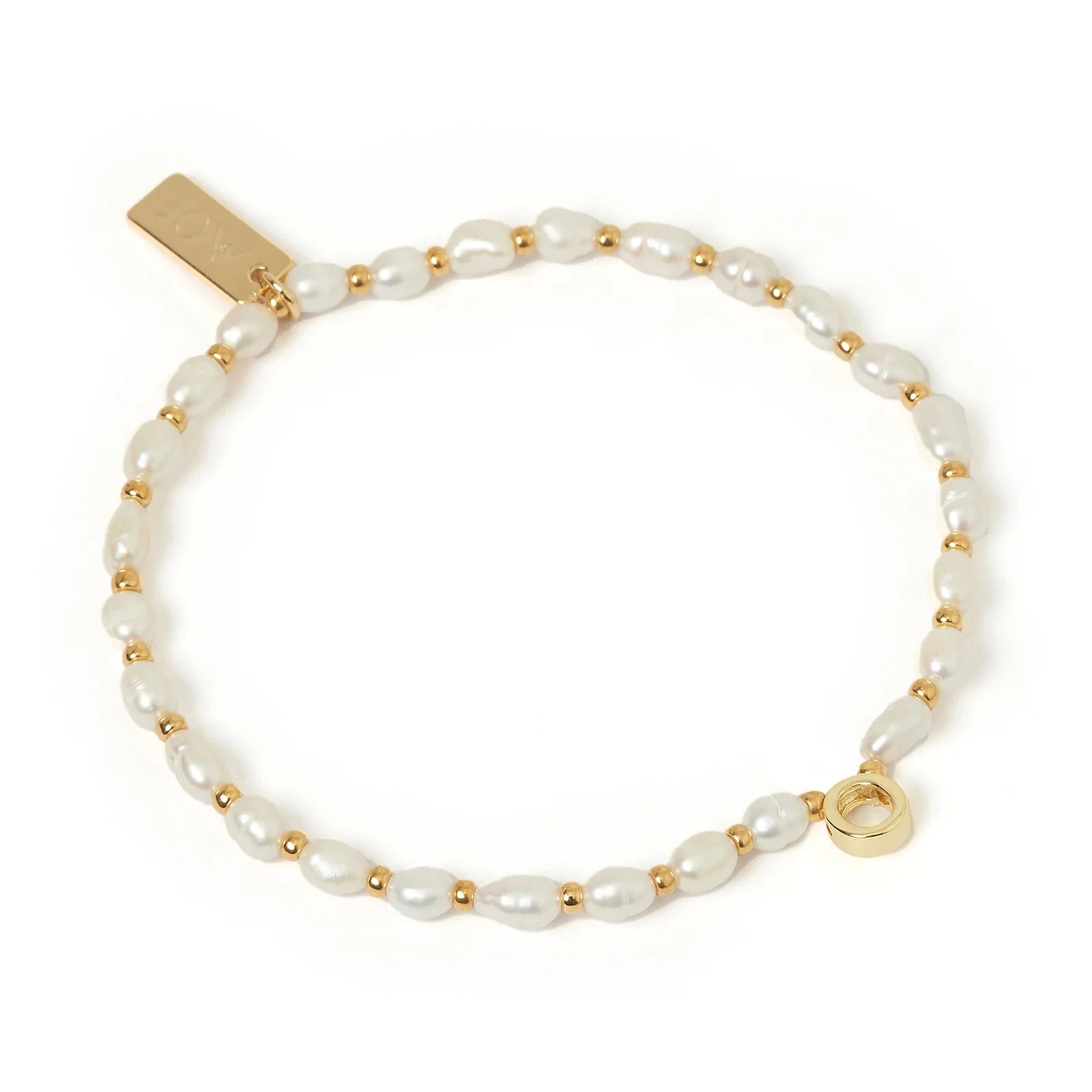 Initial Pearl Bracelet O