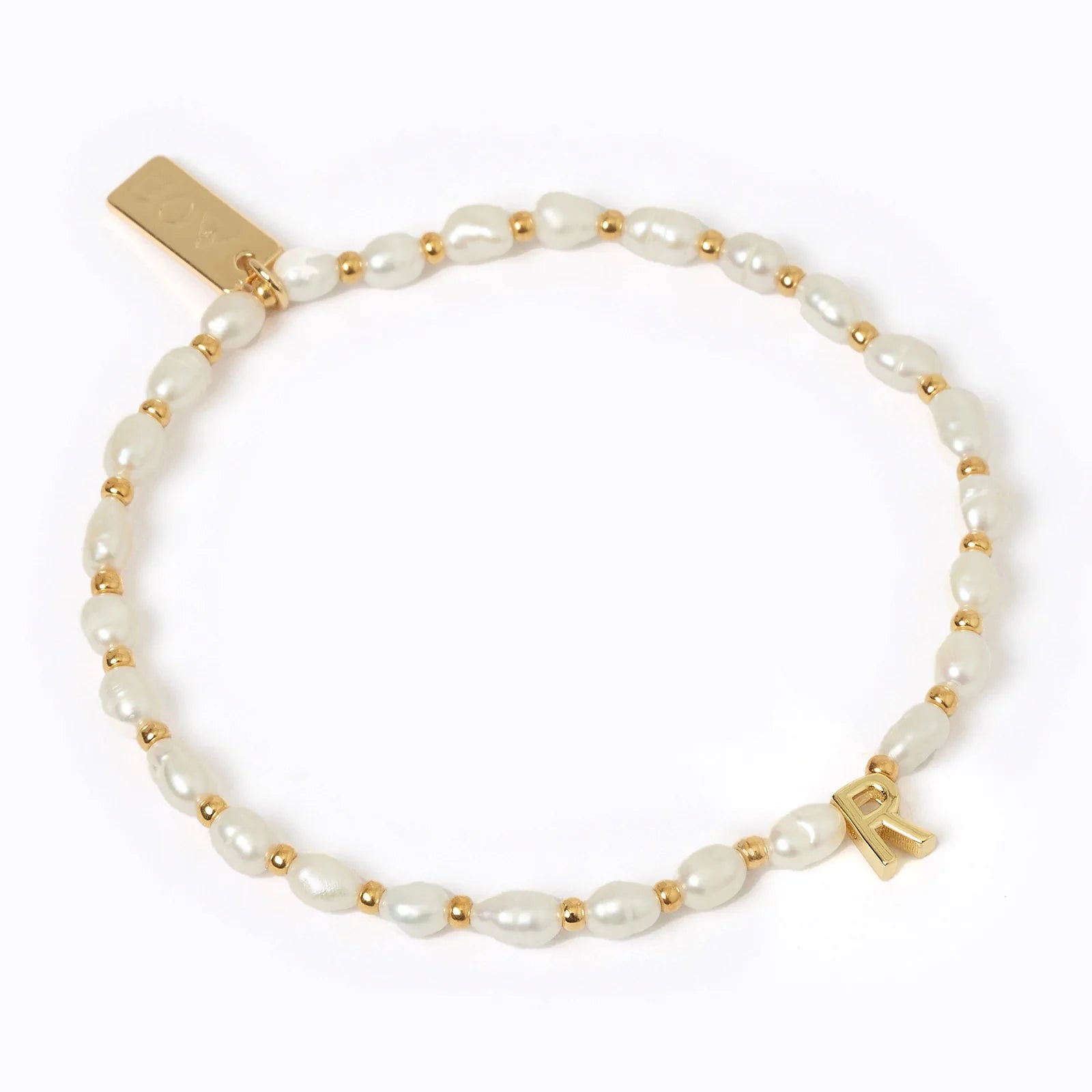 Initial Pearl Bracelet R