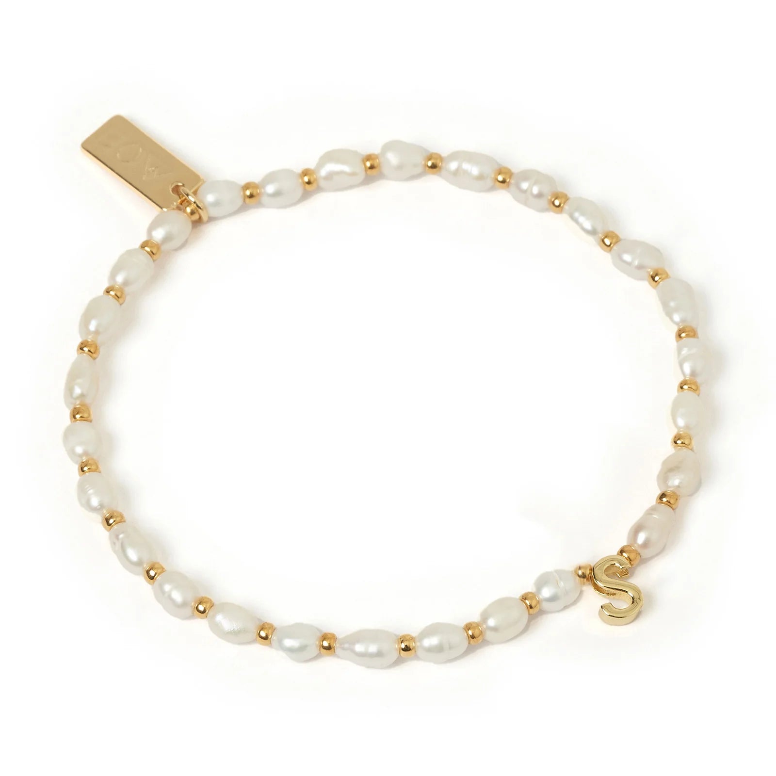 Initial Pearl Bracelet S