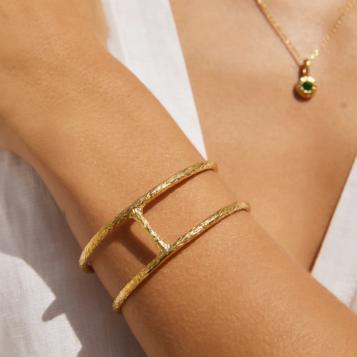 Maya Gold Cuff Bracelet 2