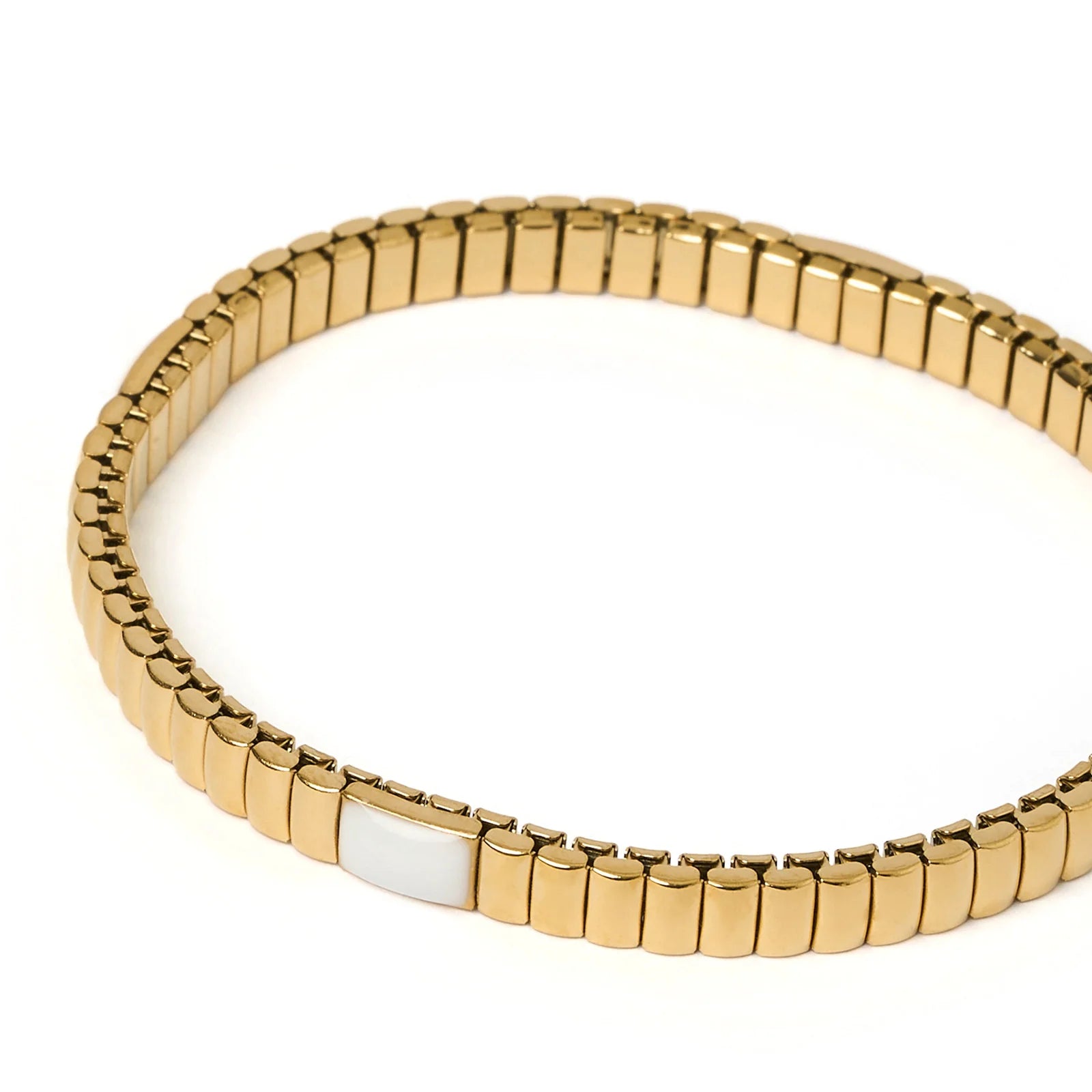 Onyx Bracelet Two Toned White 2