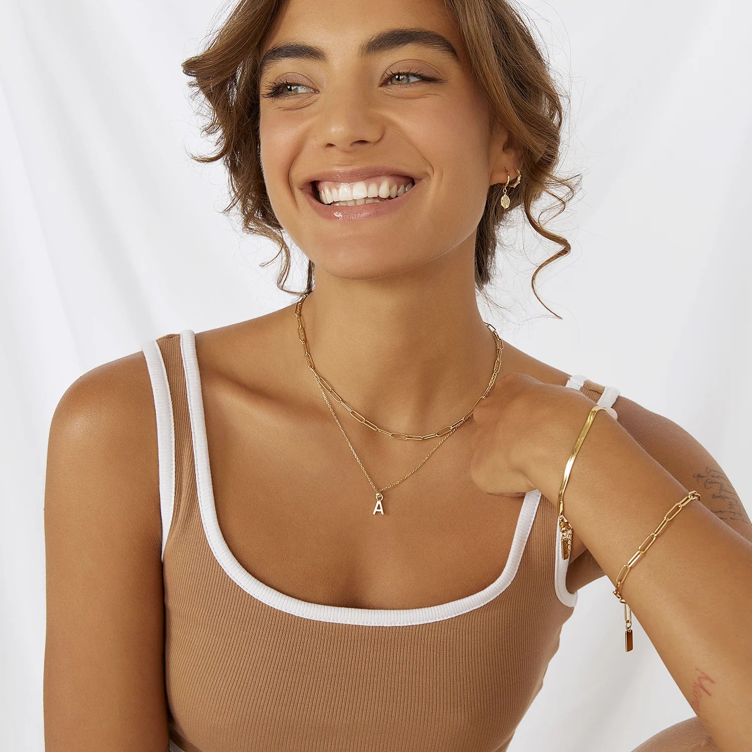 Sylvia Gold Snake Chain Bracelet 3