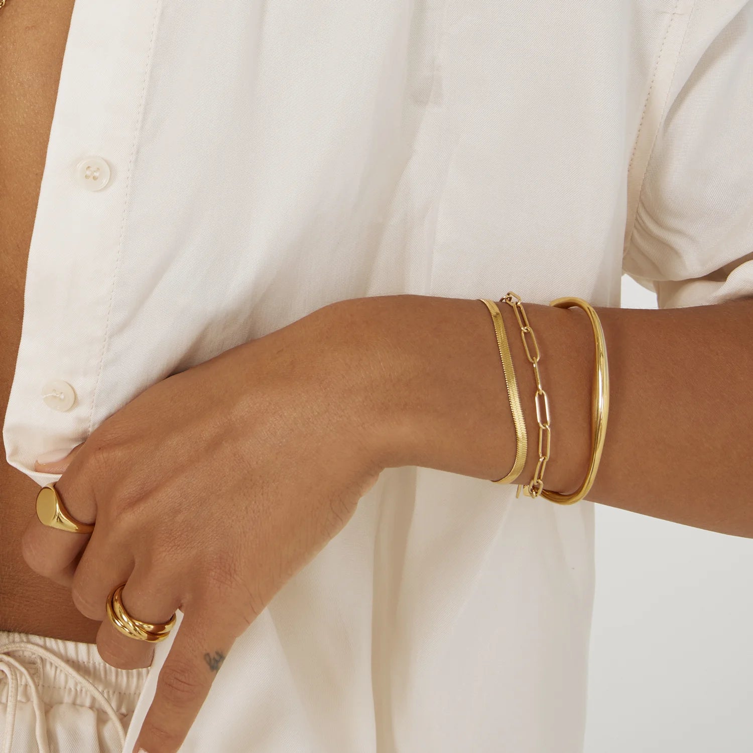 Sylvia Gold Snake Chain Bracelet 5