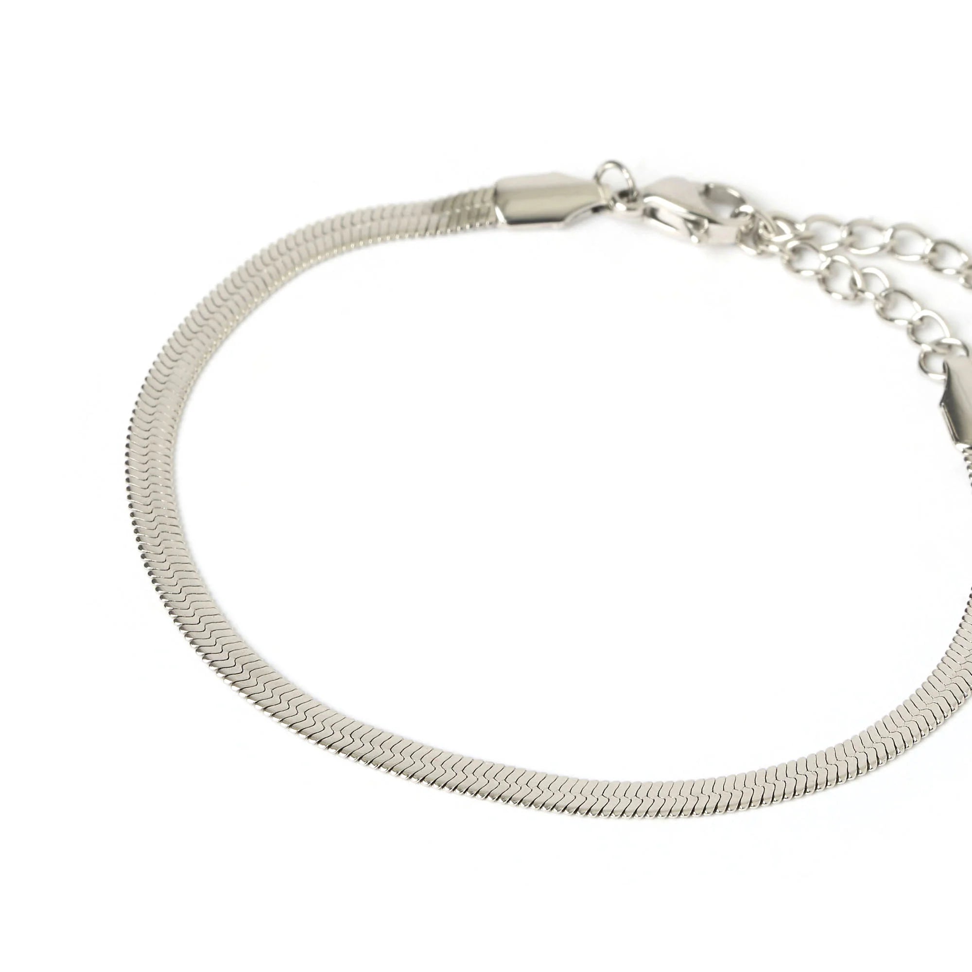 Sylvia Silver Snake Chain Bracelet 4