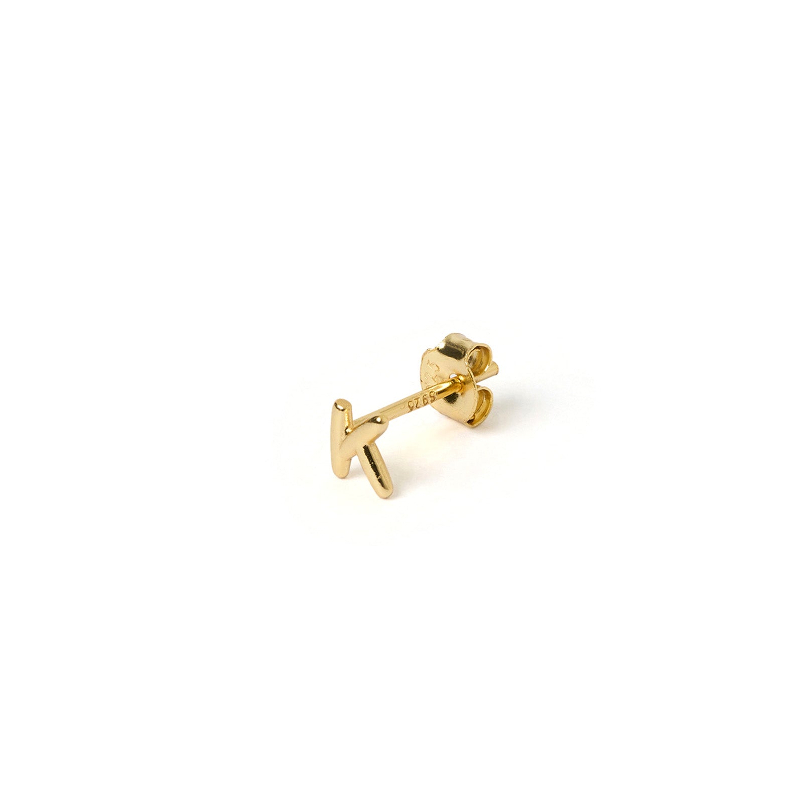 Alphabet Gold Single Stud 23
