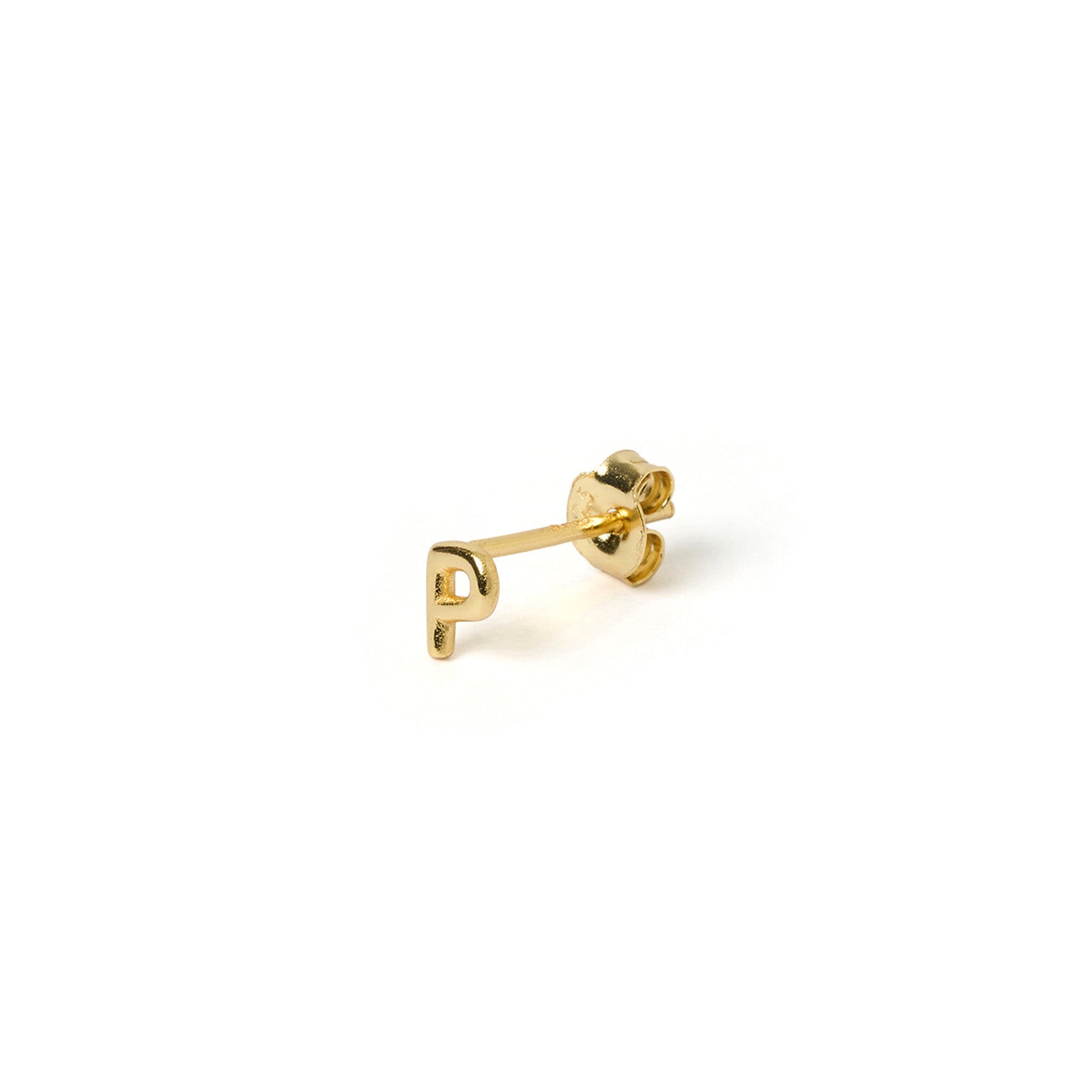 Alphabet Gold Single Stud 33