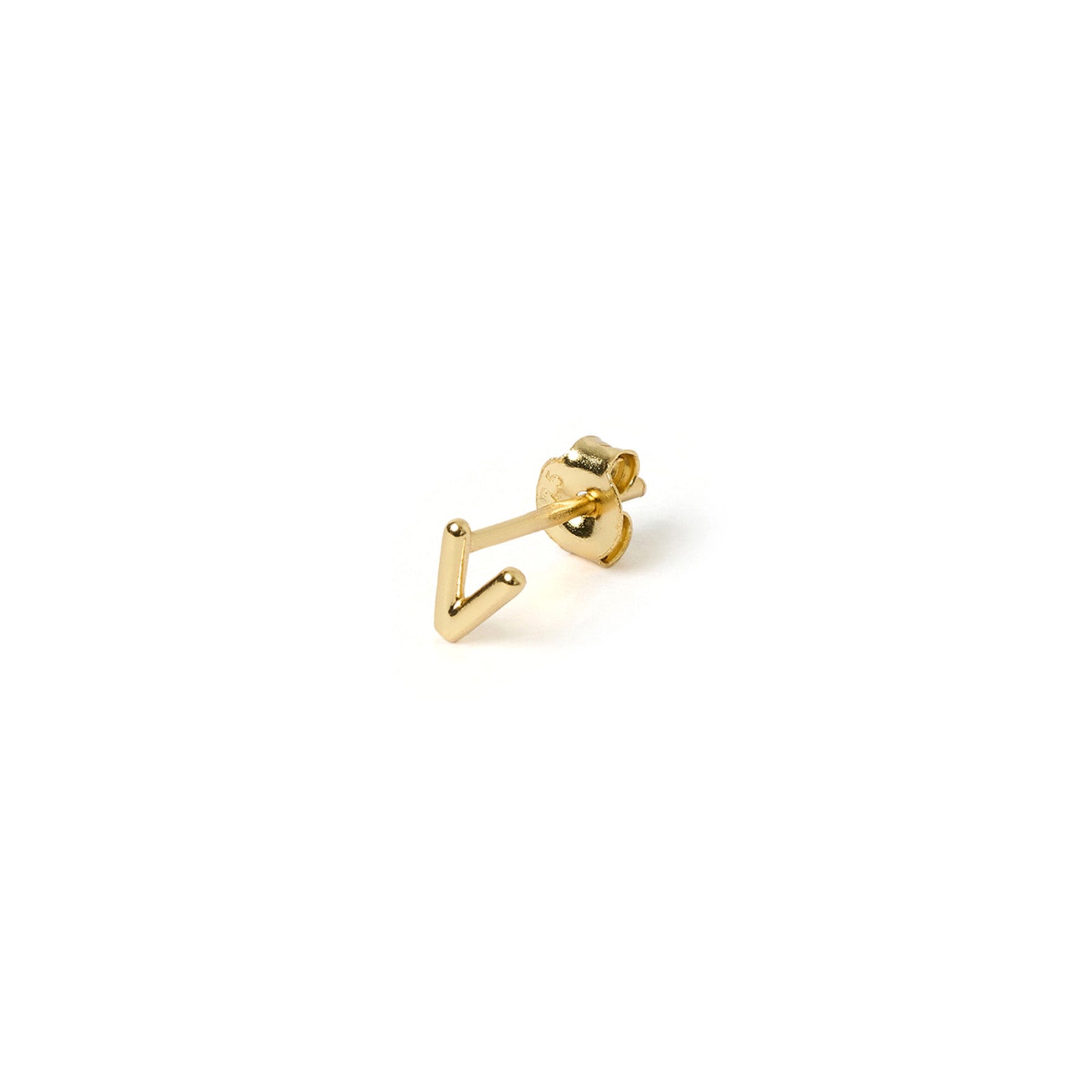 Alphabet Gold Single Stud 45