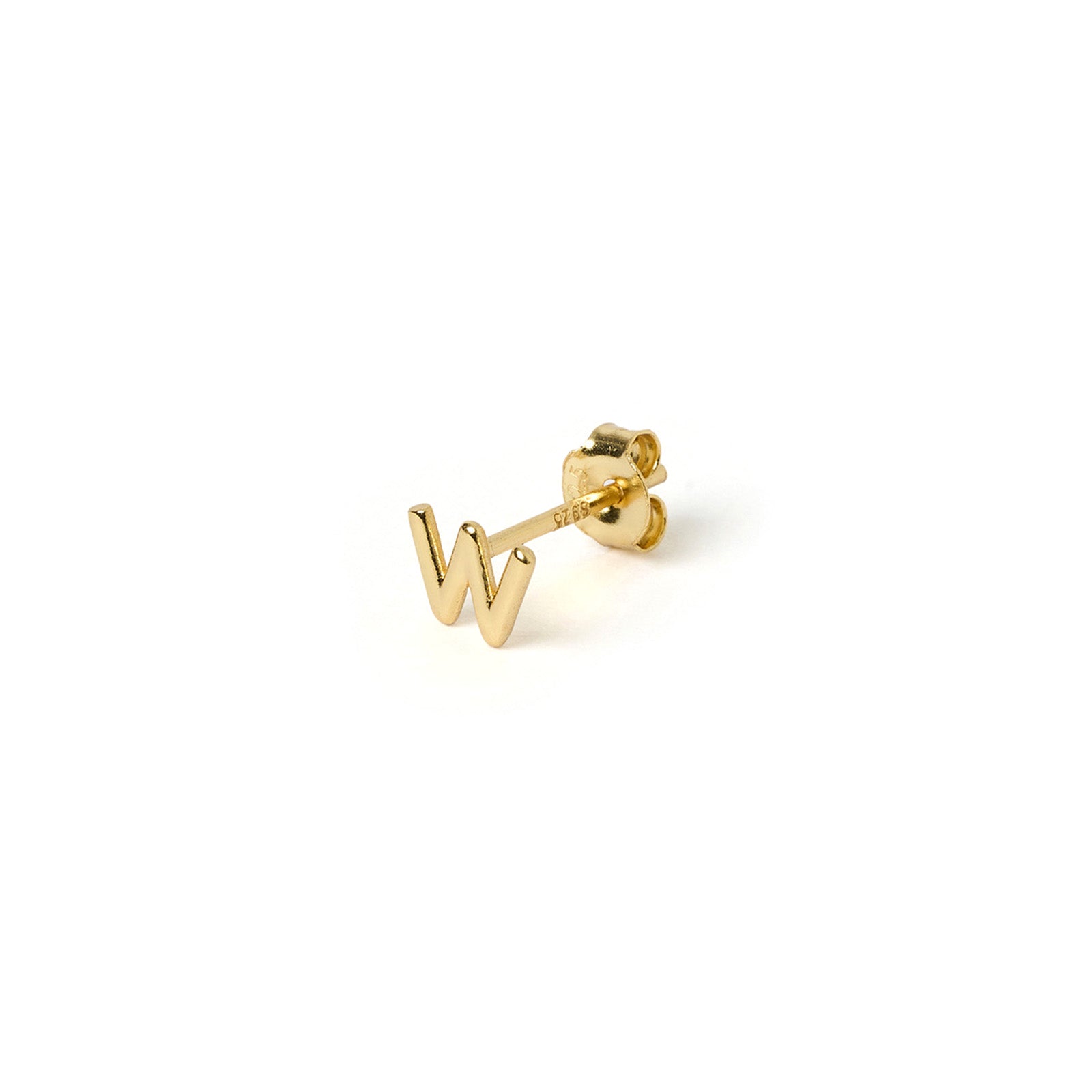 Alphabet Gold Single Stud 47