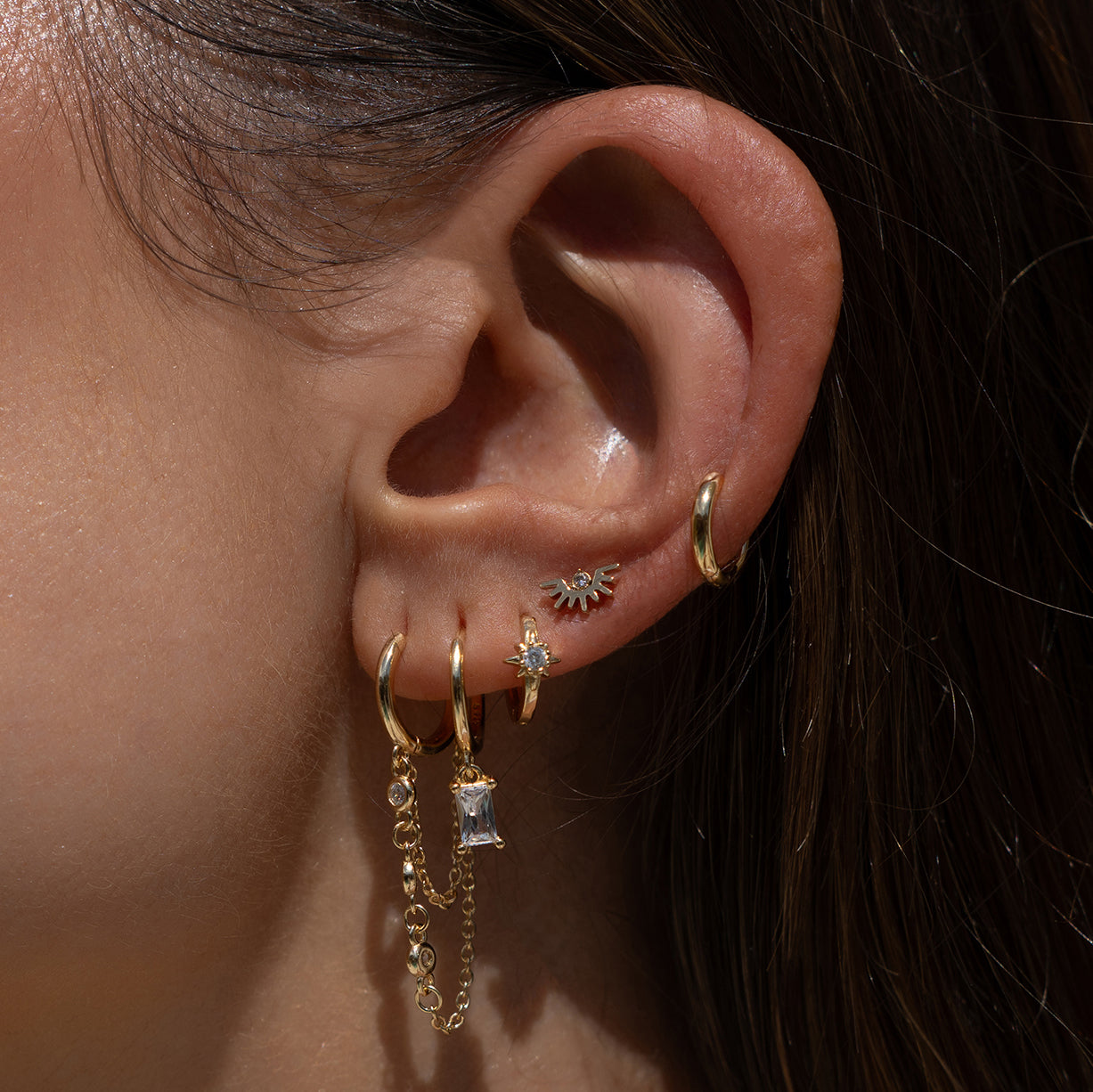 Asteria Gold Studs 2