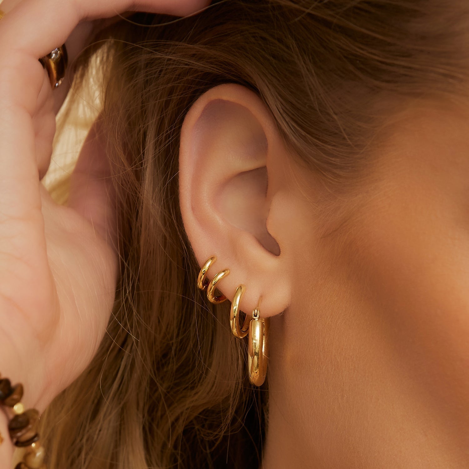 Circle Earring Stack 3