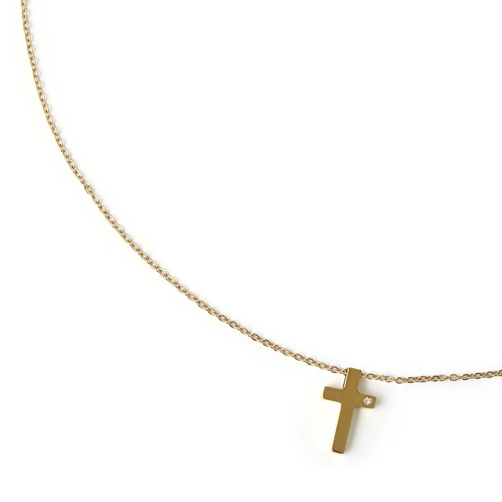 Cross Charm Gold Necklace 5