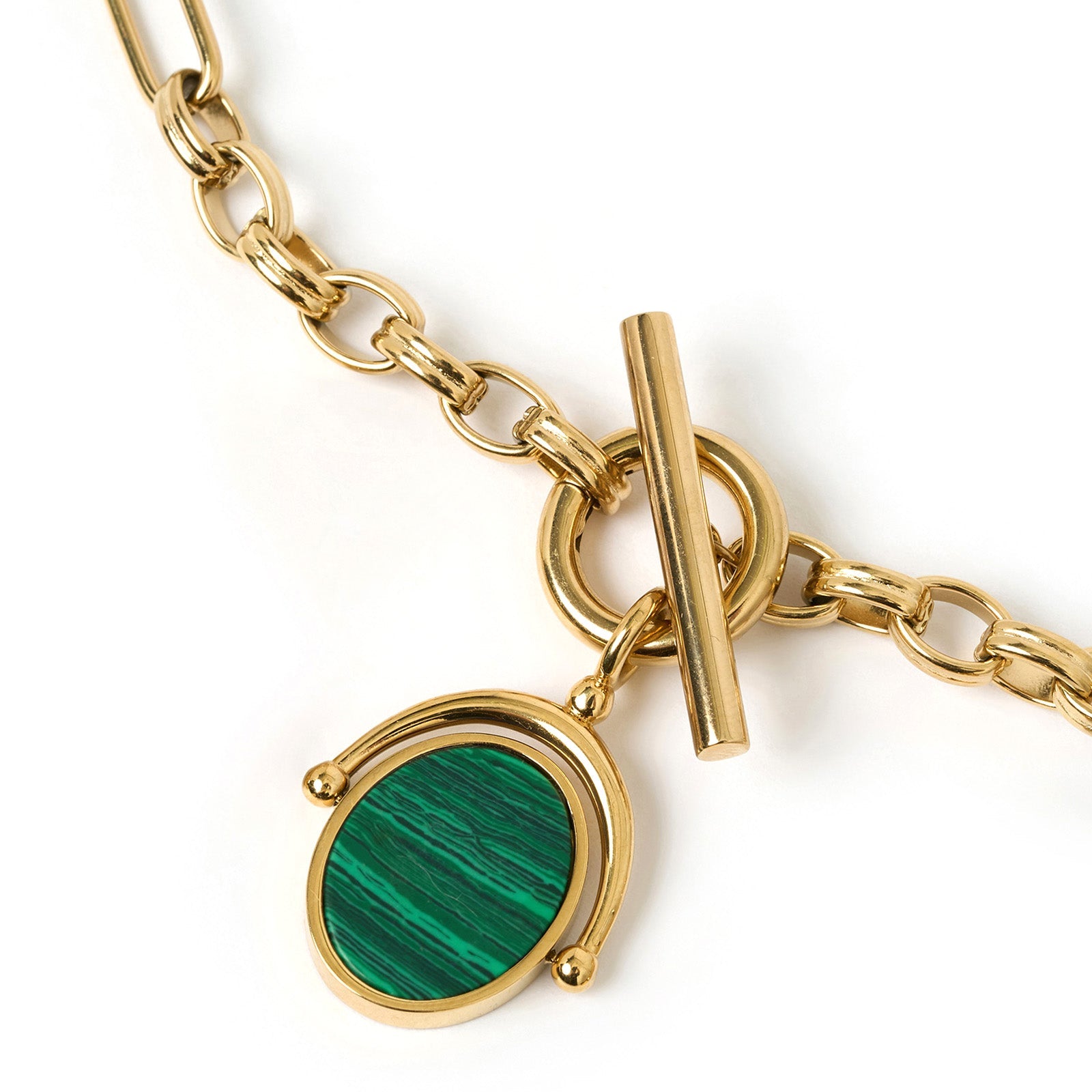 Delilah Spinner Necklace - Malachite 12