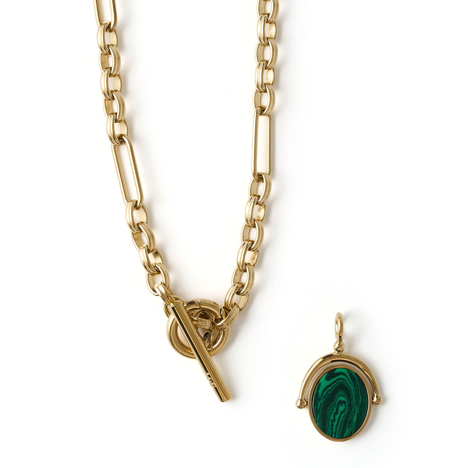 Delilah Spinner Necklace - Malachite 8