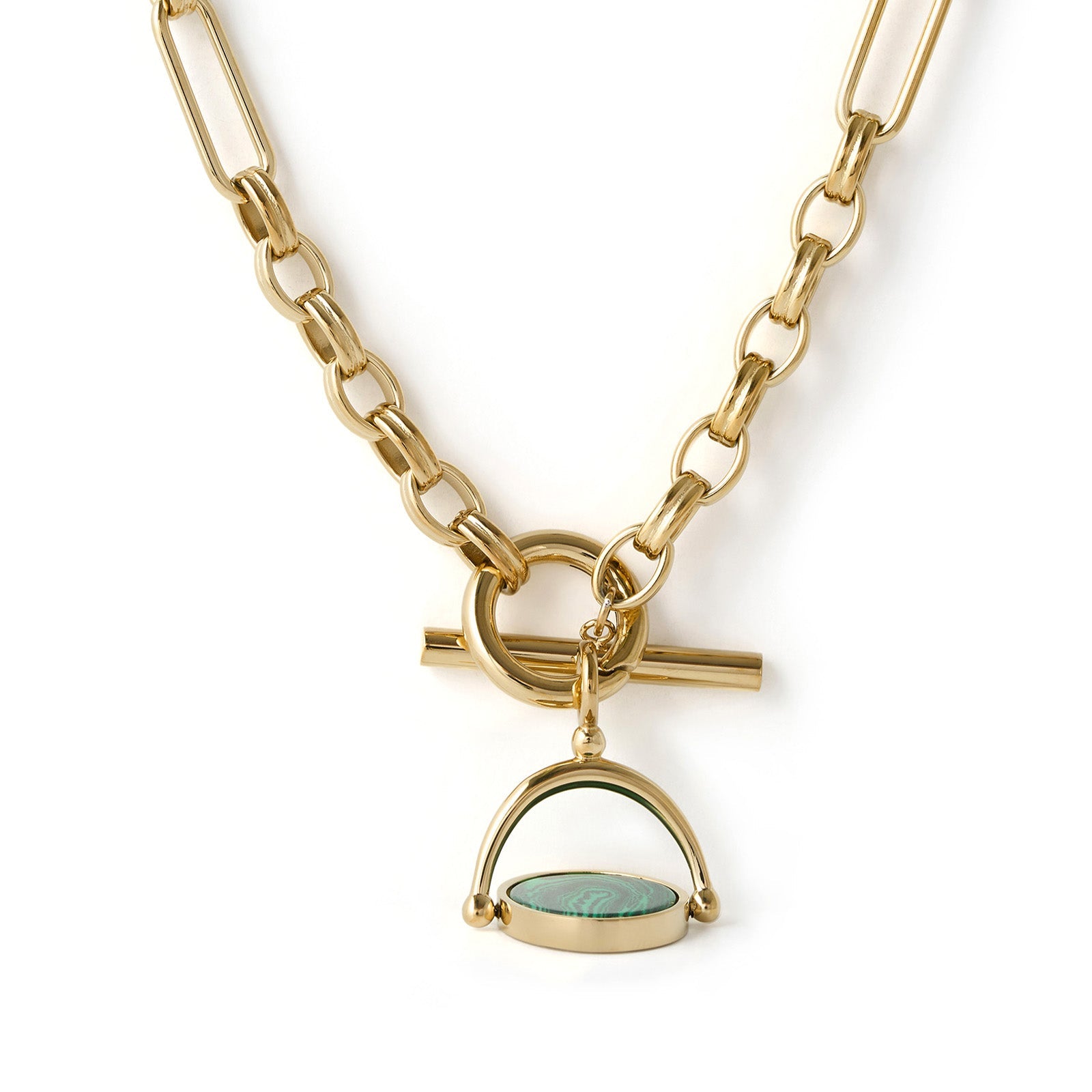 Delilah Spinner Necklace - Malachite 9