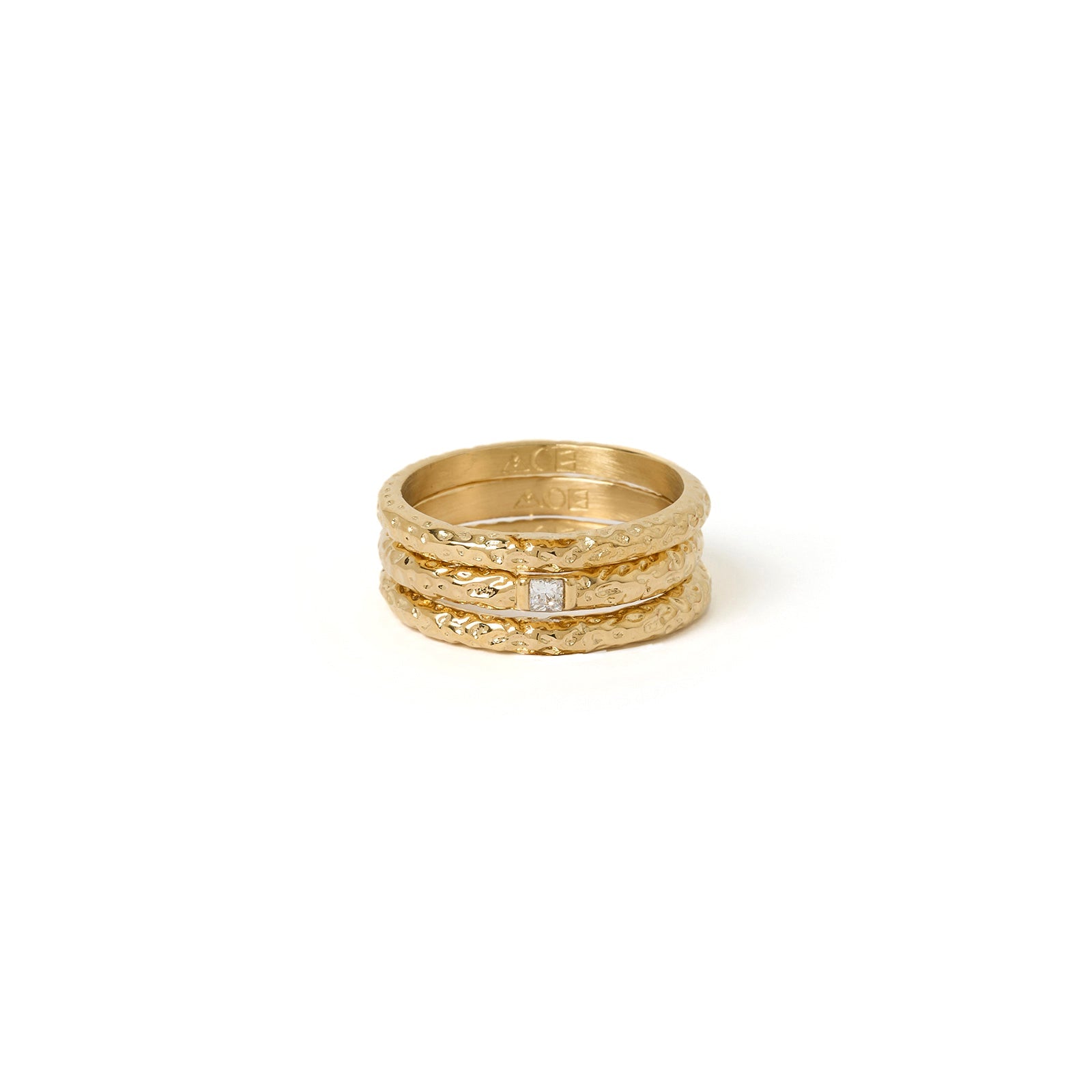 Double Emprezo Gold Ring Stack