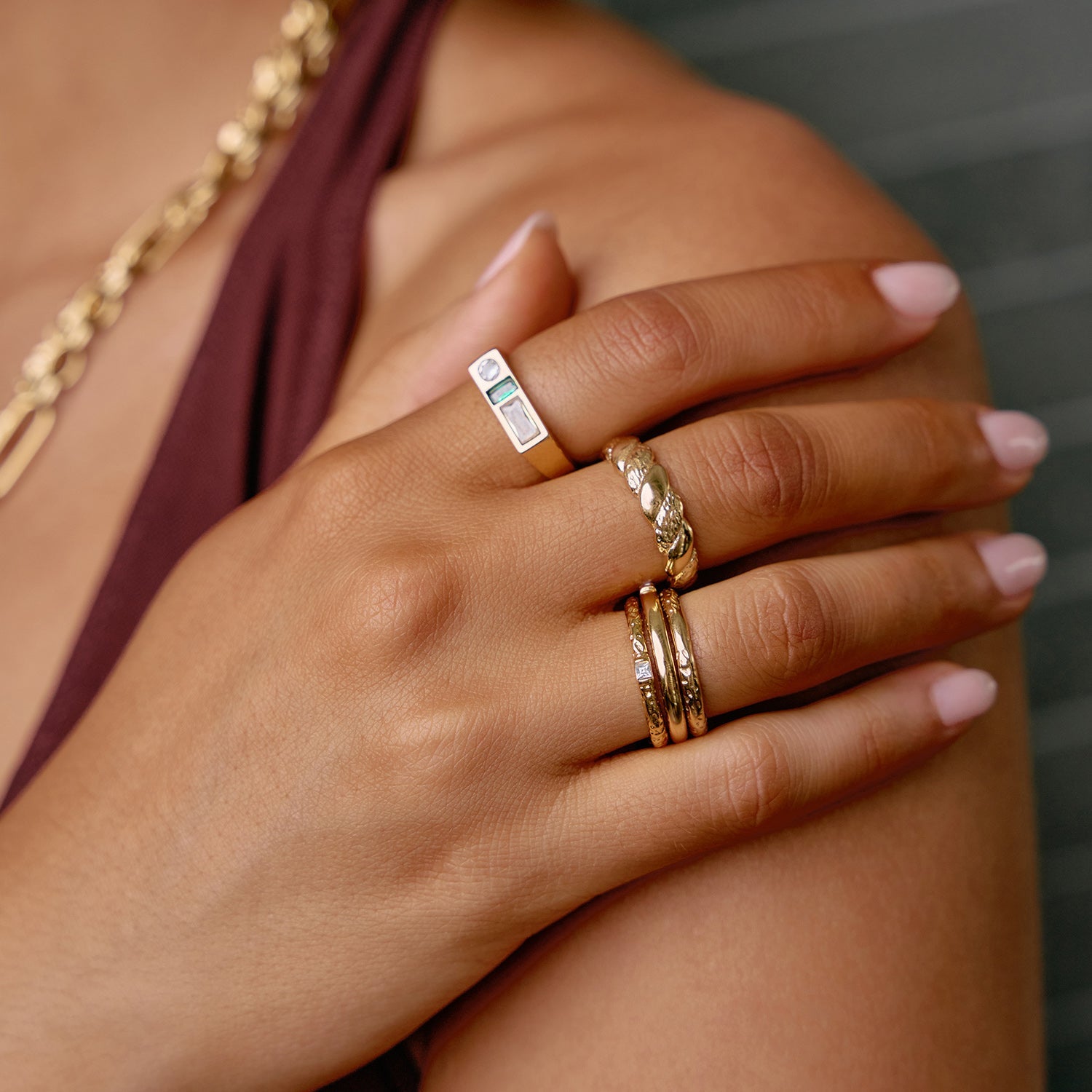 Emperor Gold Stacking Ring 2