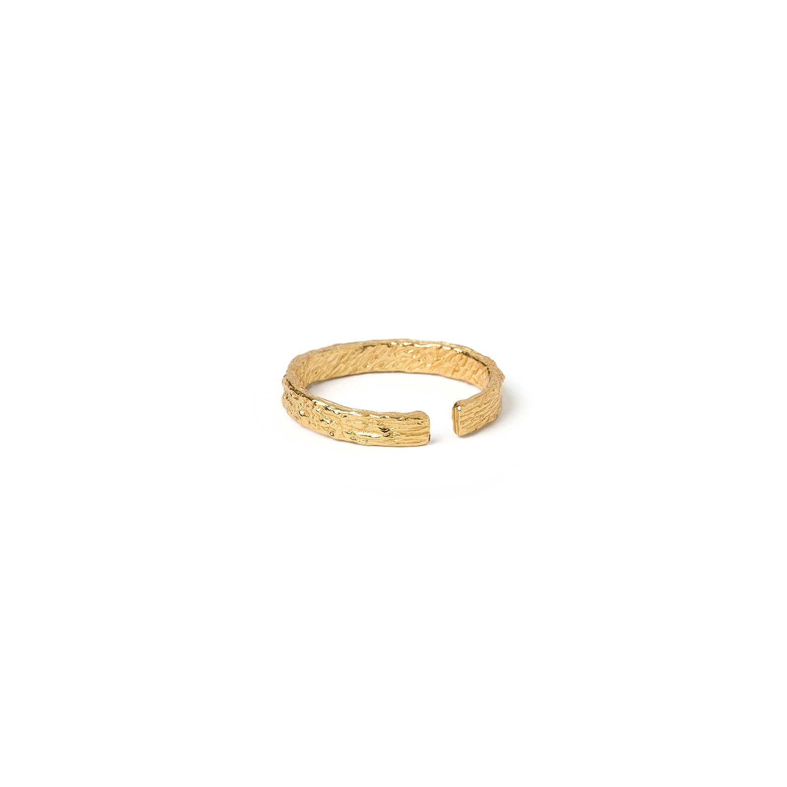 Eros Gold Textured Ring - Small 6