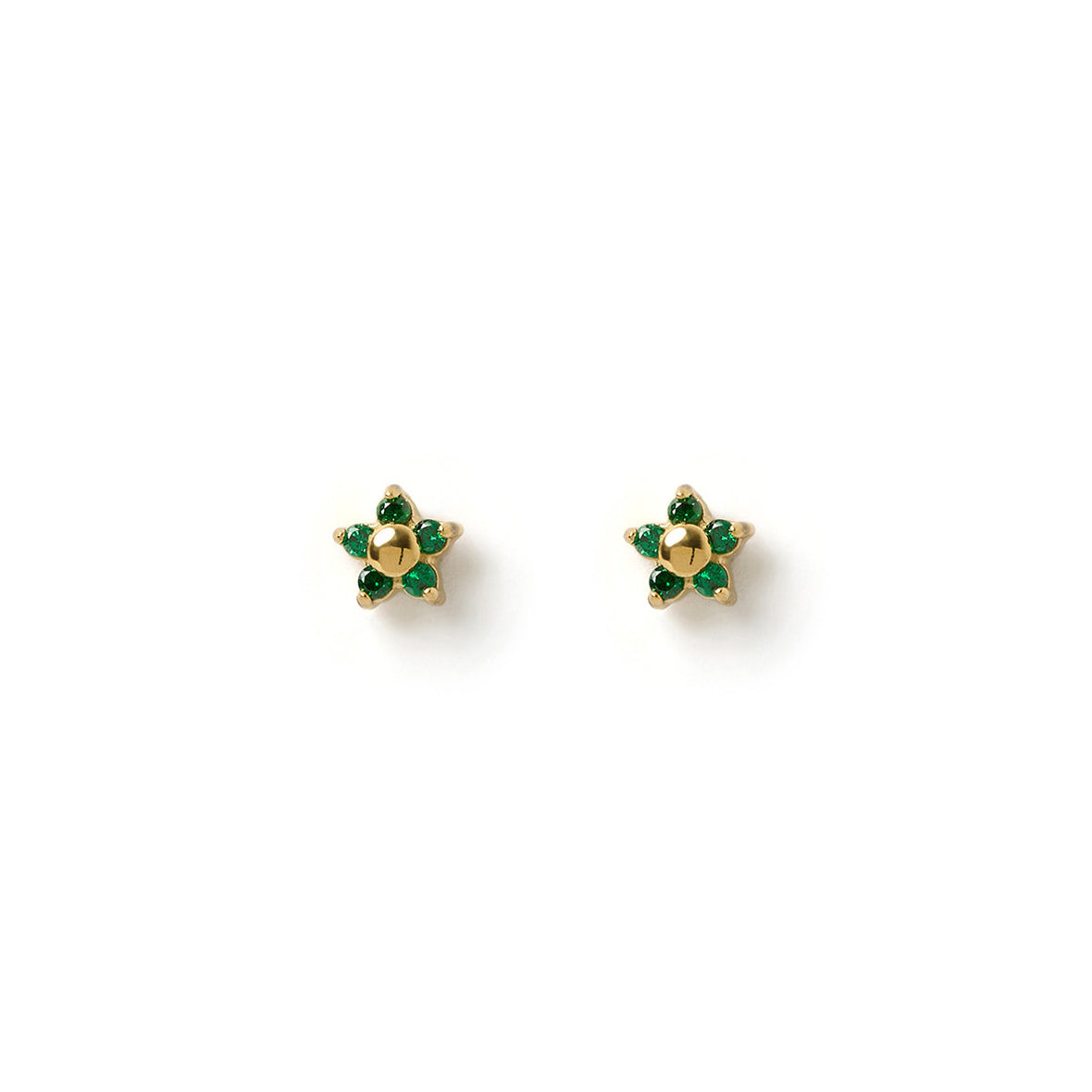Gardenia Studs - Emerald