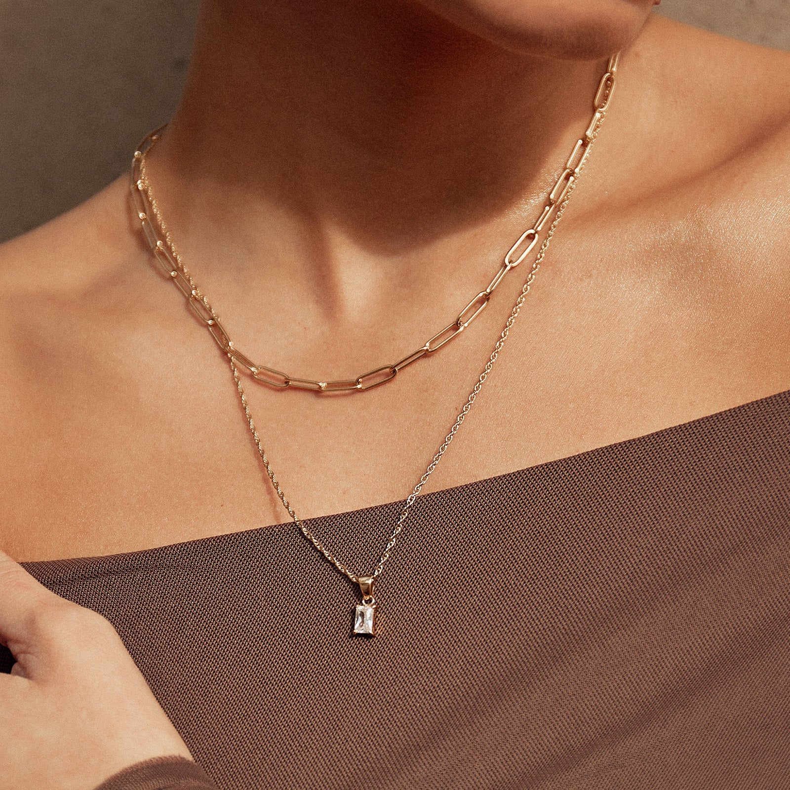 Gia Gold Necklace - Stone 5