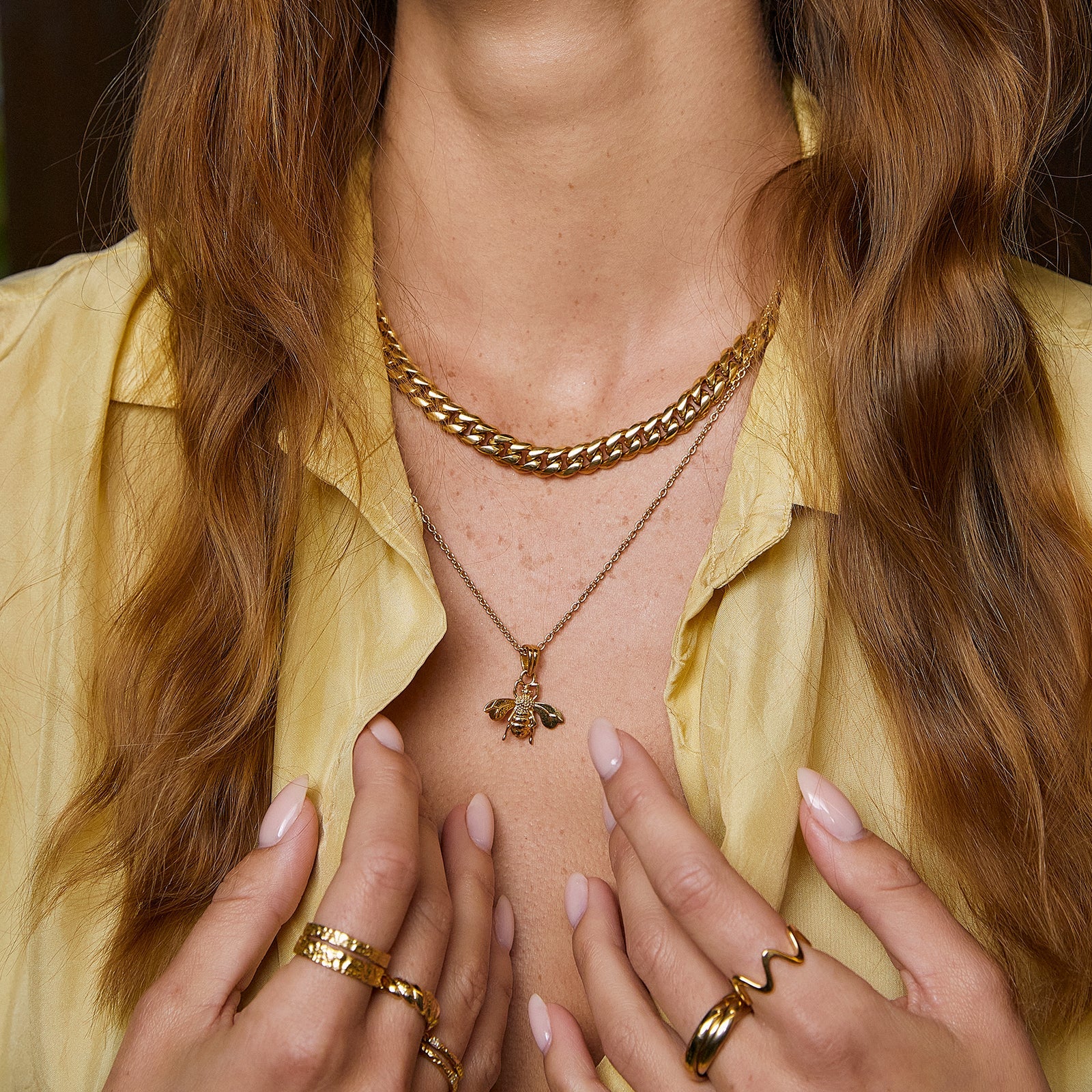 Honey Bee Gold Necklace 3