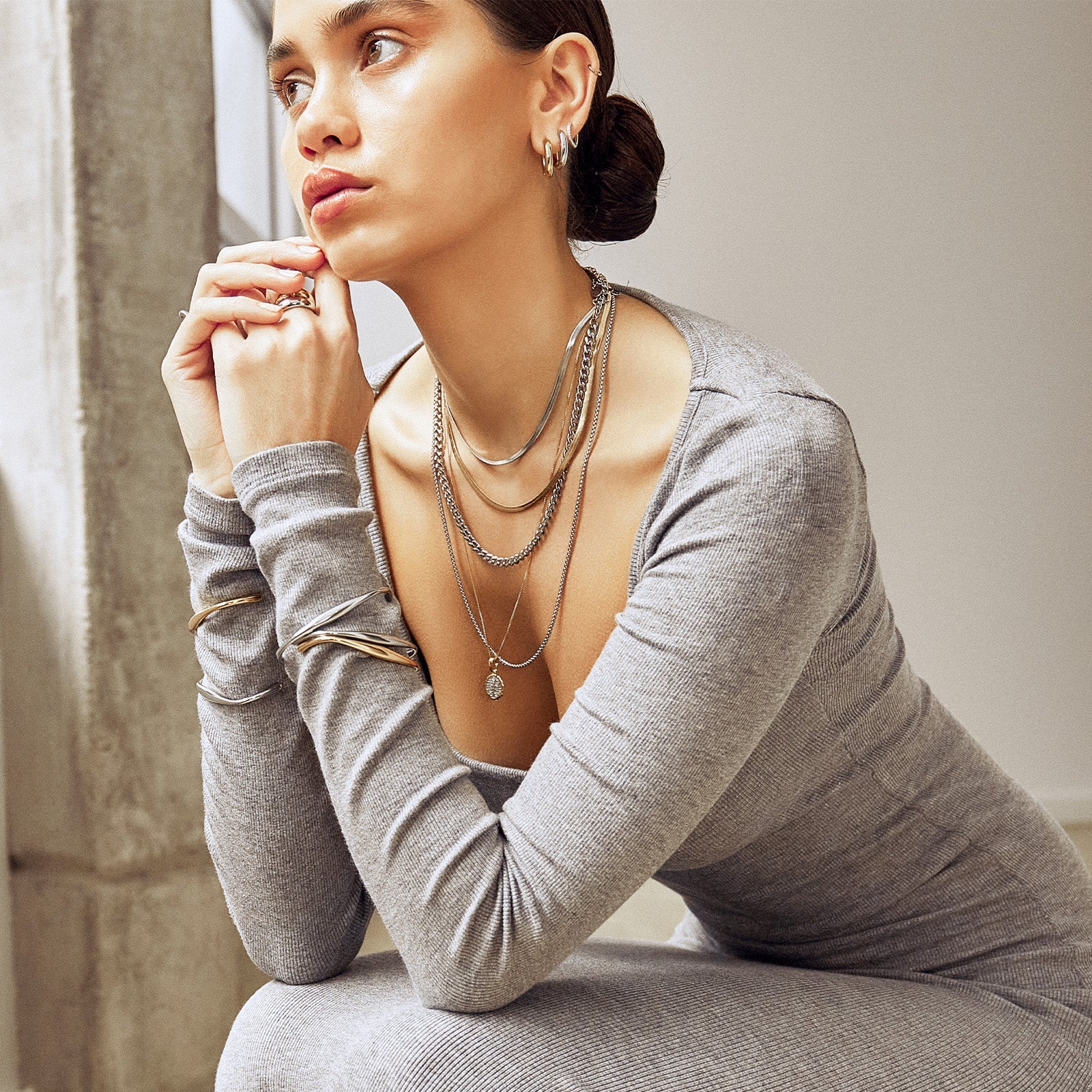 Hugo Silver Chain Necklace 5