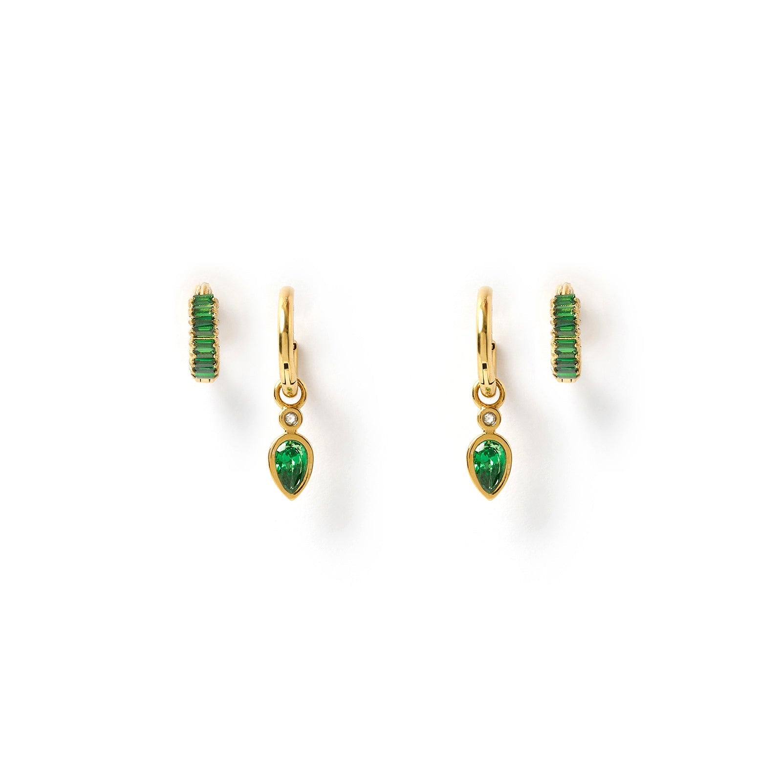Kailey Earring Stack - Emerald