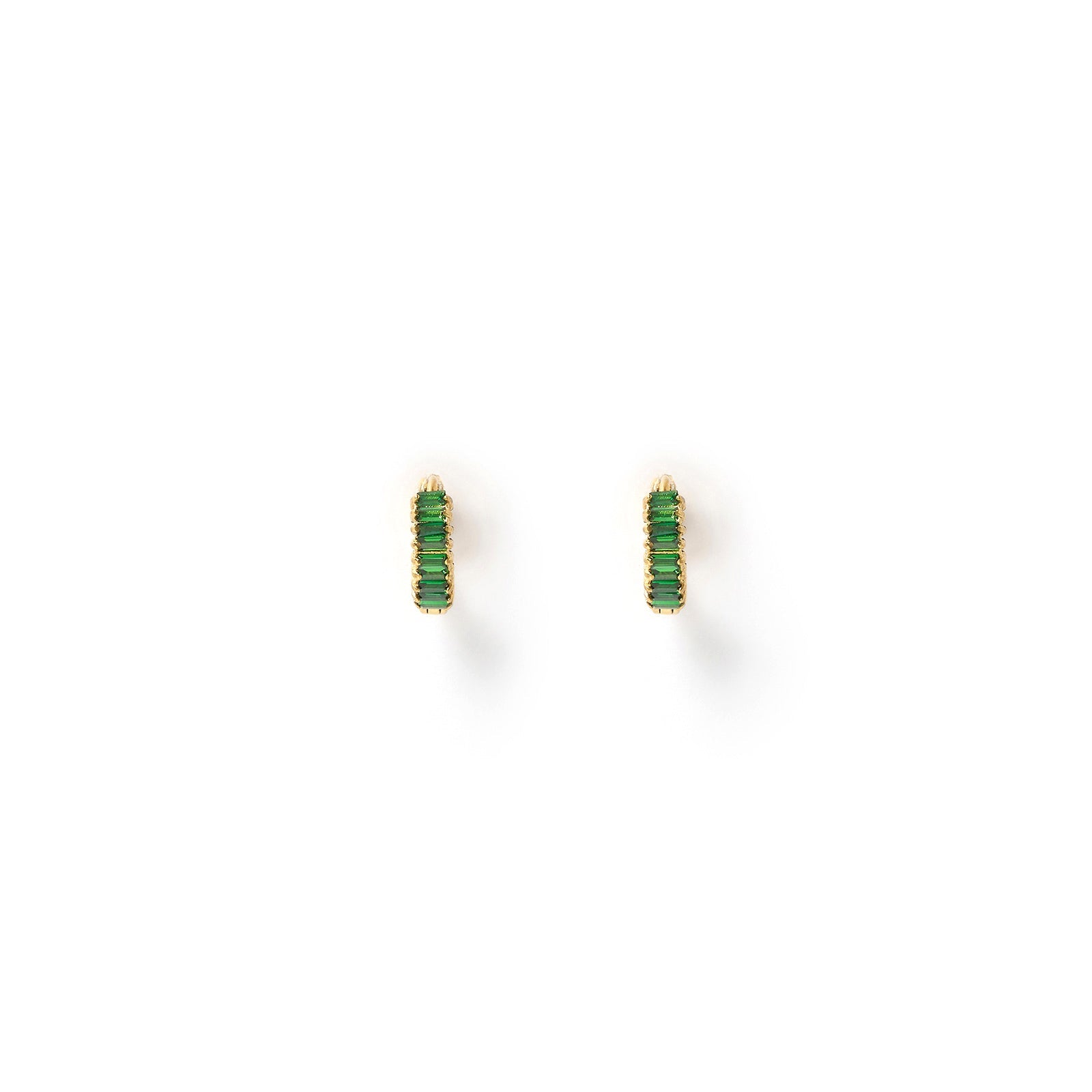 Khloe Gold Earrings - Emerald 5