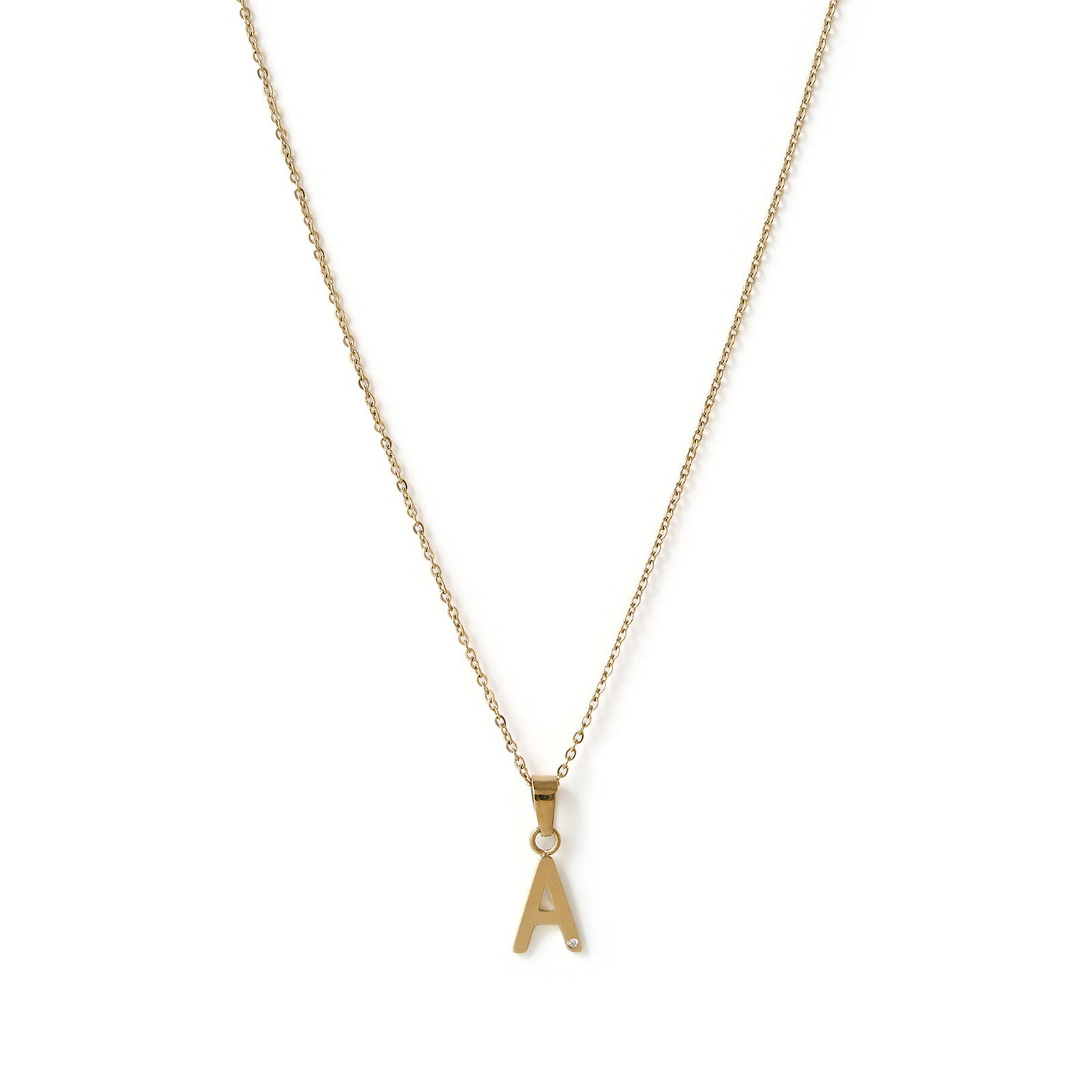 Initial Gold Charm Necklace
