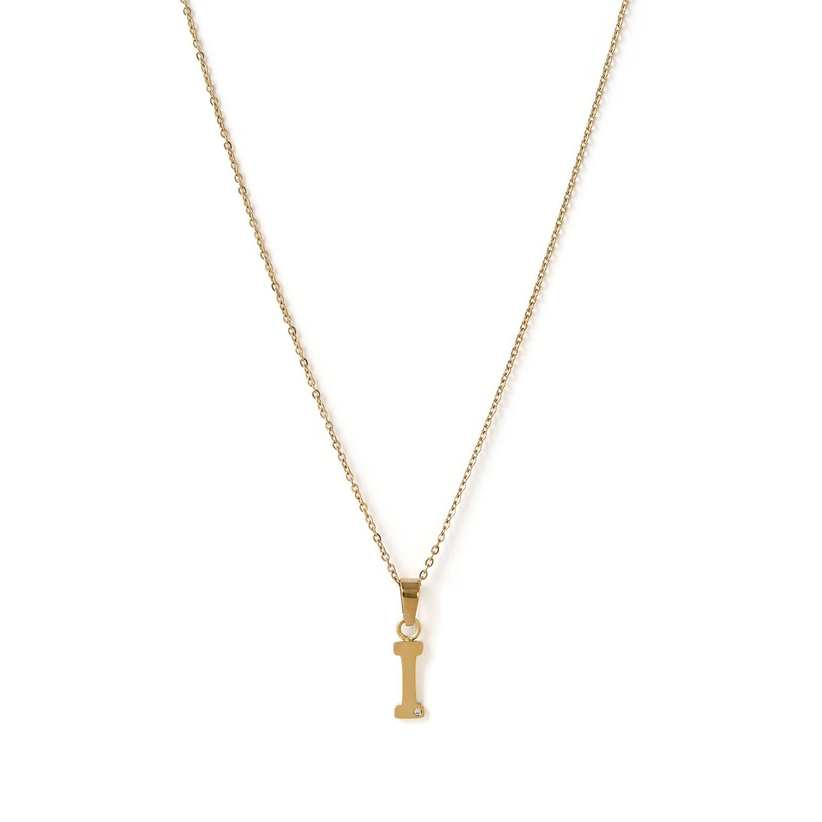 Initial Gold Charm Necklace 12