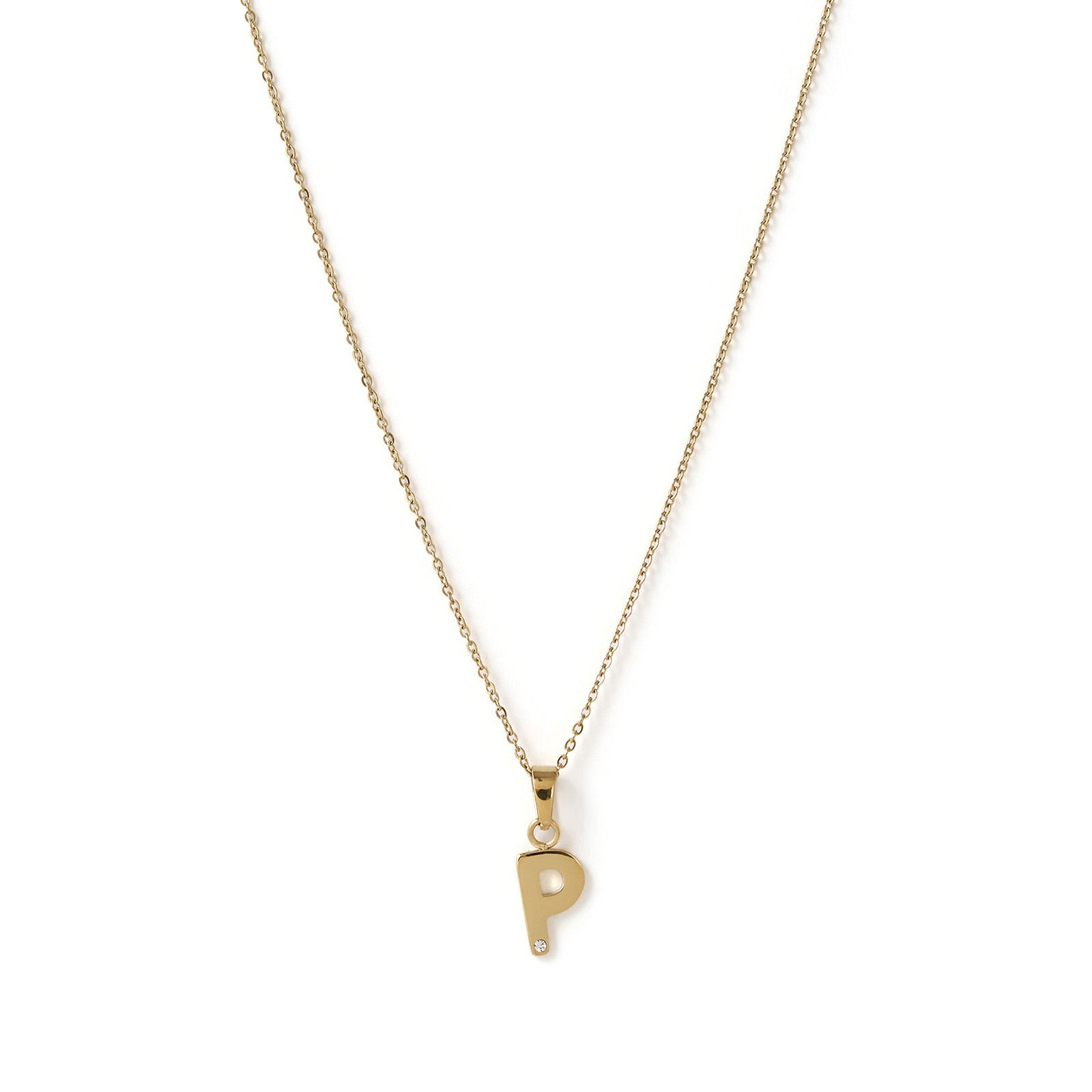 Initial Gold Charm Necklace 19