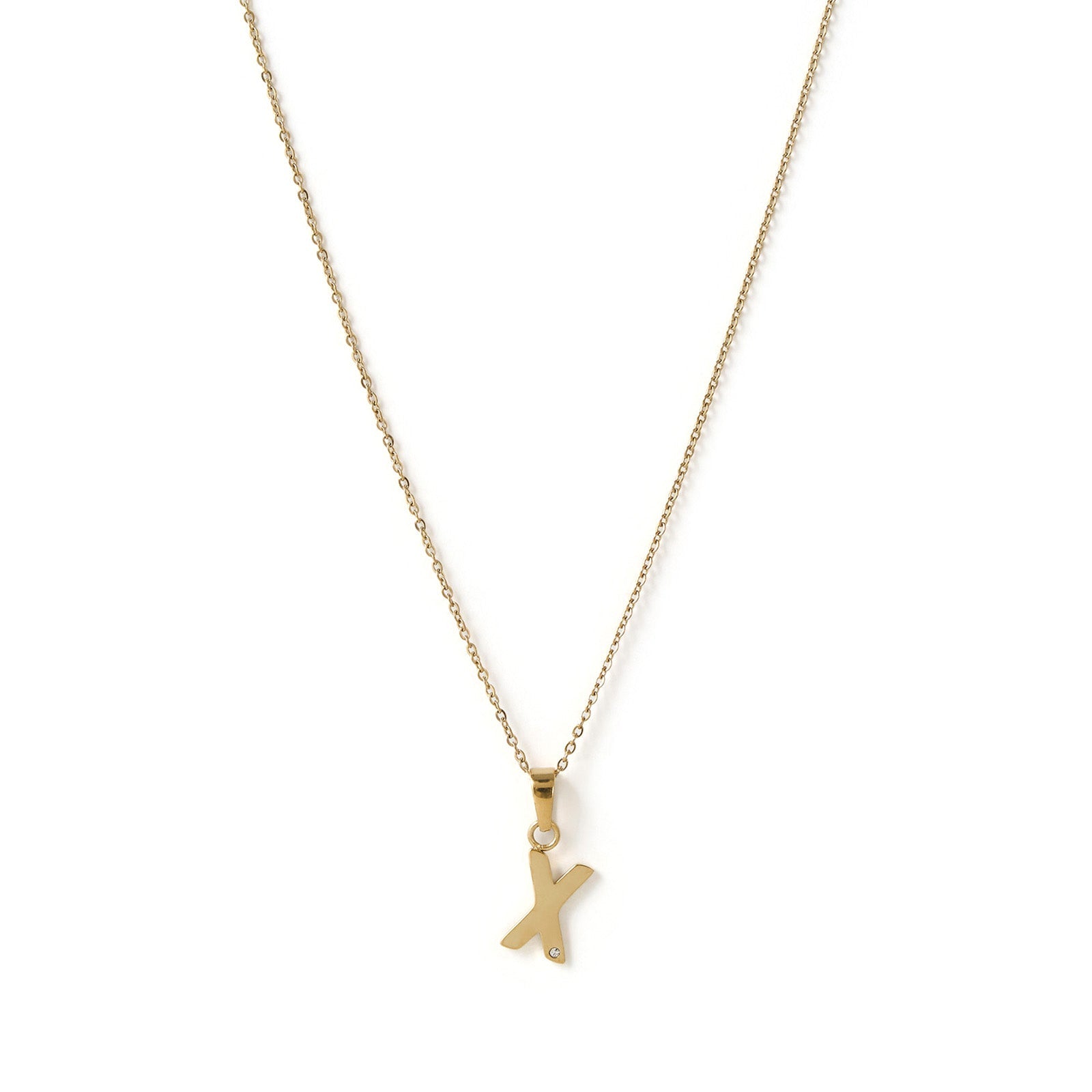 Initial Gold Charm Necklace 27