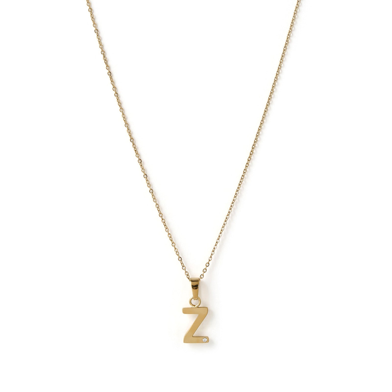Initial Gold Charm Necklace 29