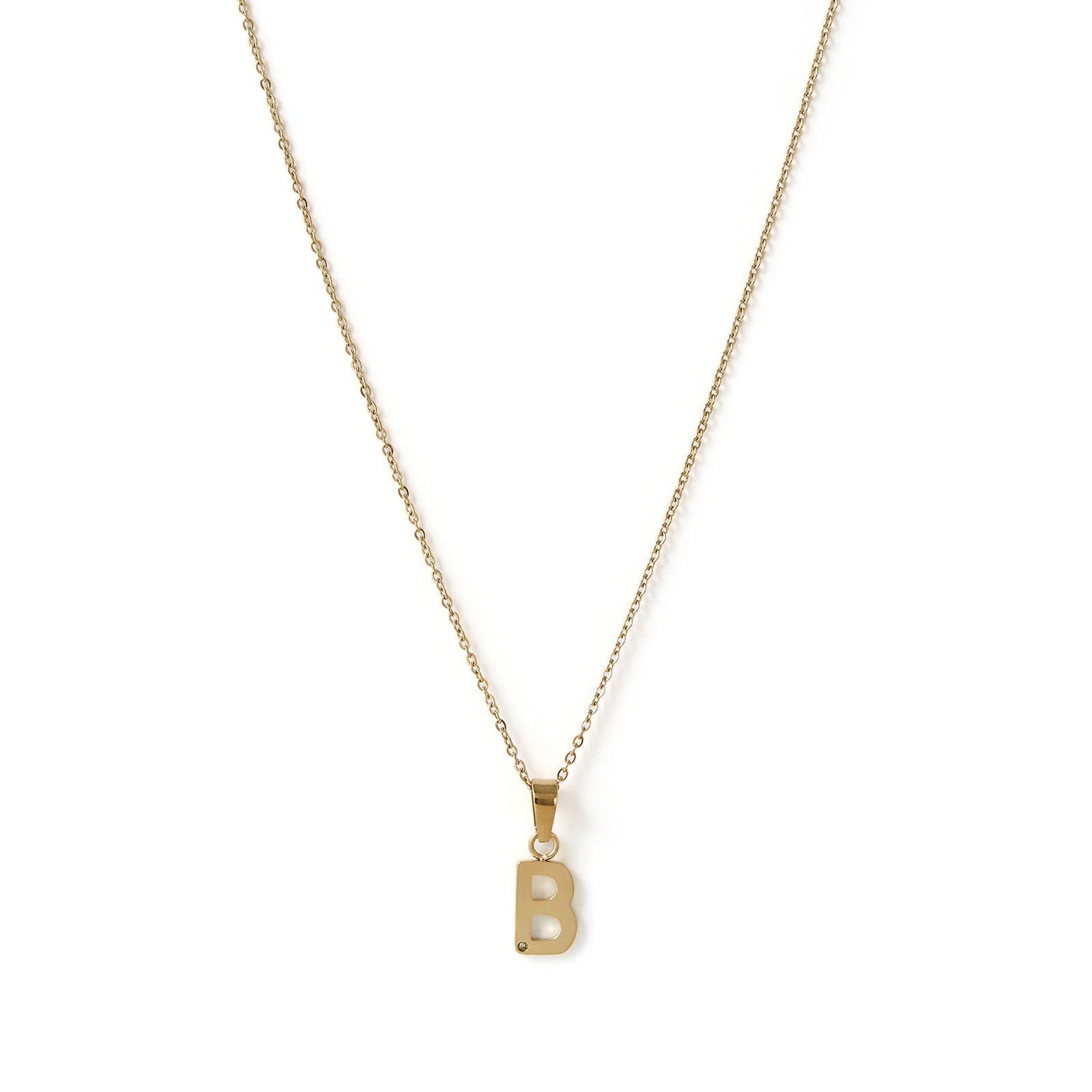 Initial Gold Charm Necklace 5