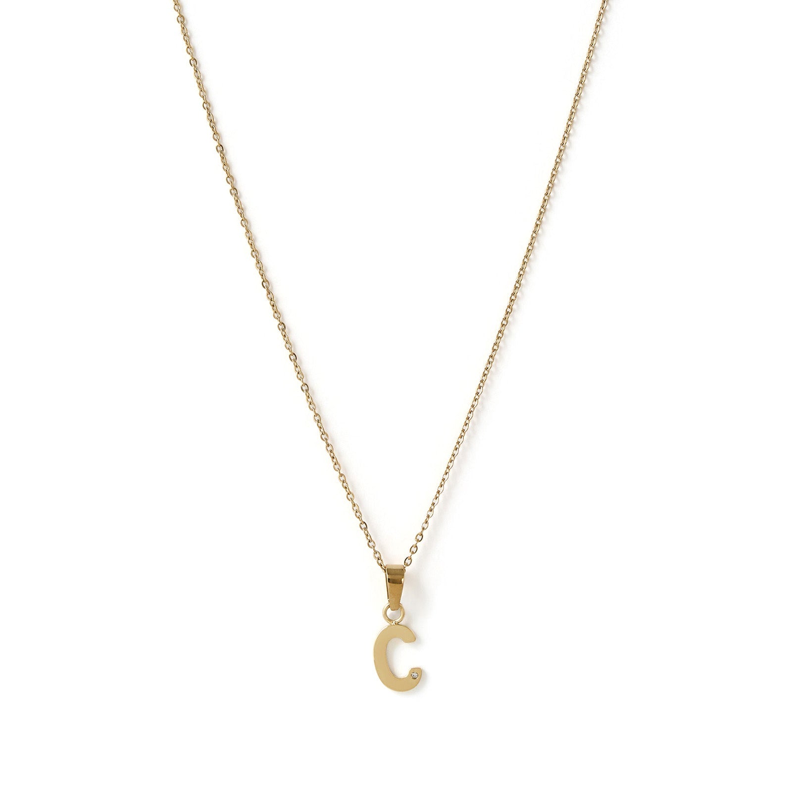 Initial Gold Charm Necklace 6