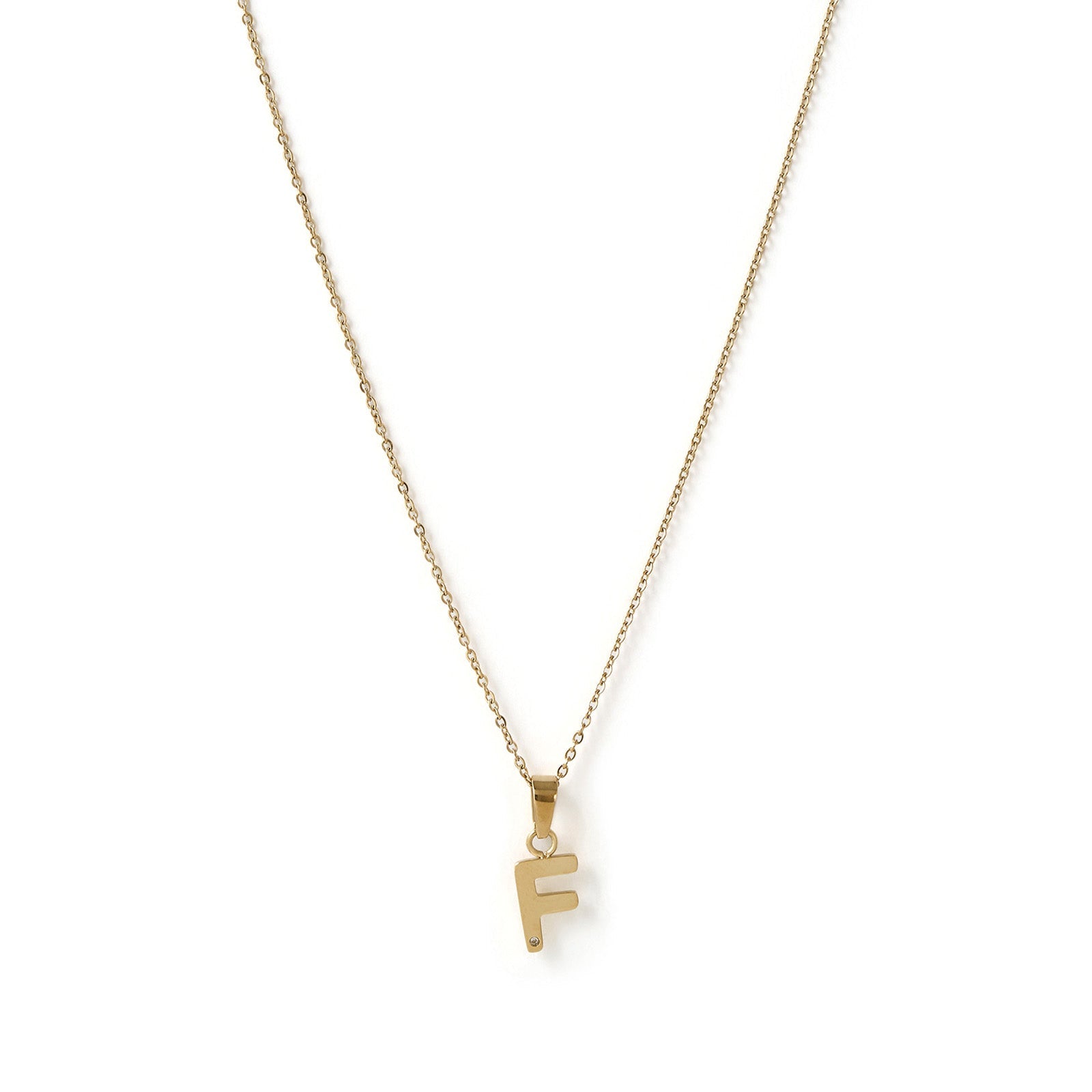Initial Gold Charm Necklace 9
