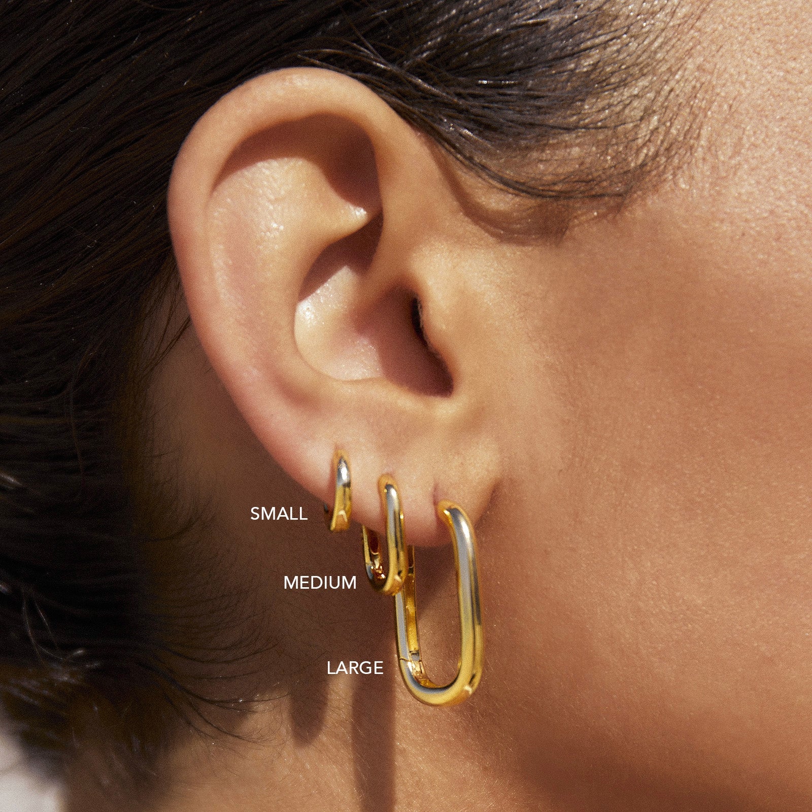 Link-Up Gold Hoop Huggies - Small 3