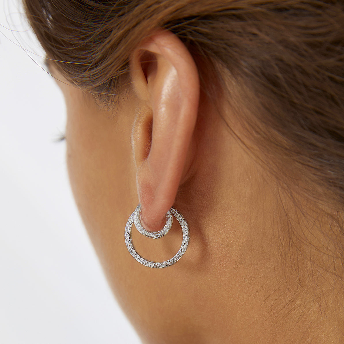Little Hoop Earring Stack - Silver 3