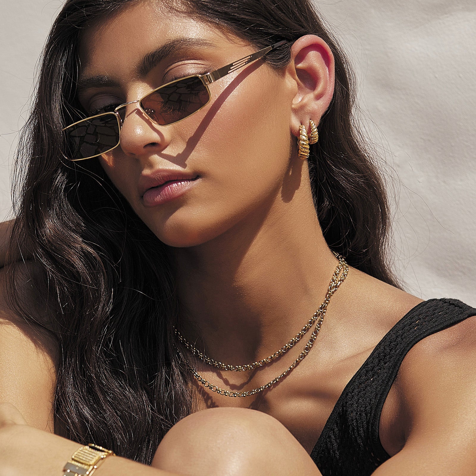 Lulu Gold Hoop Earrings 5
