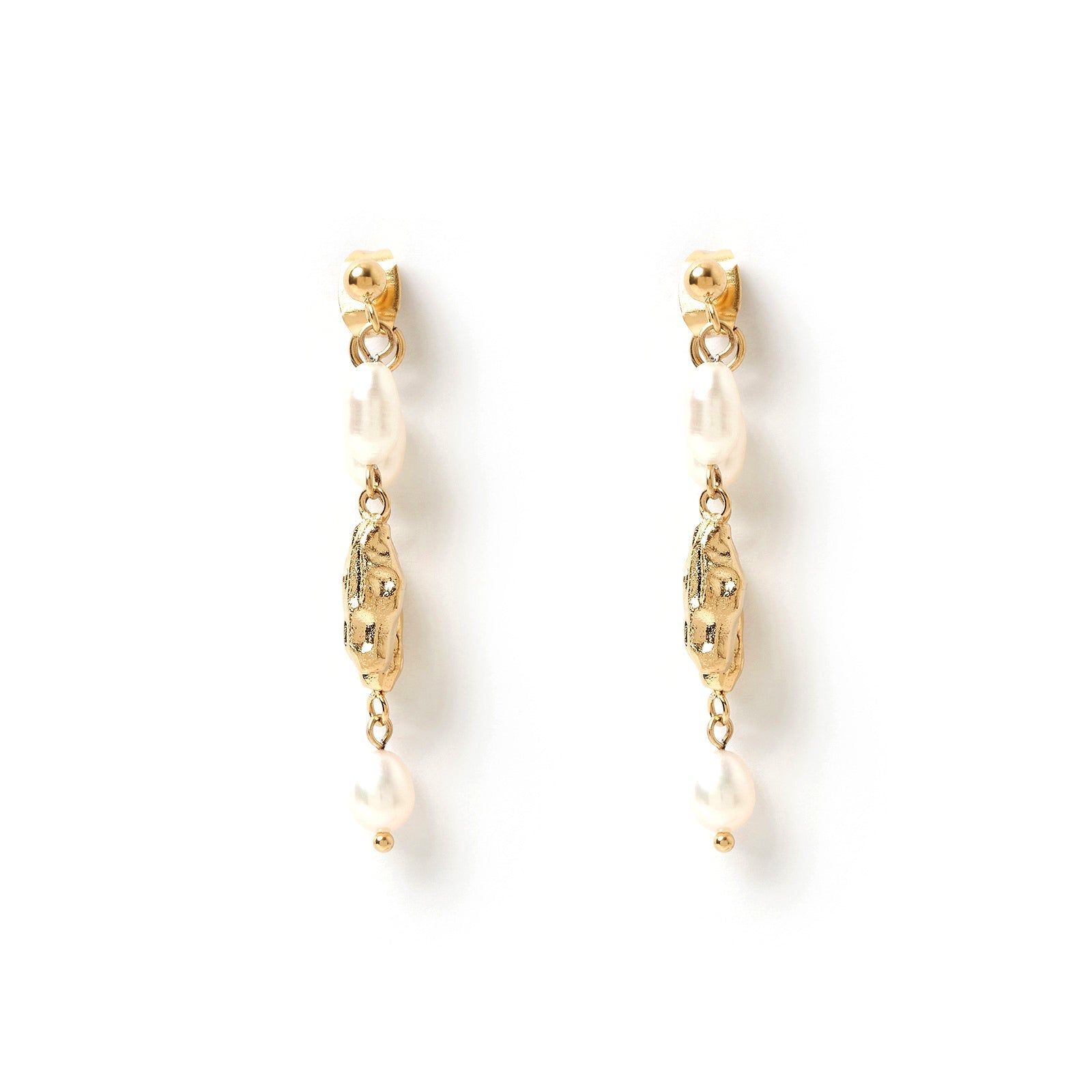 Mimi Pearl and Gold Earrings 8