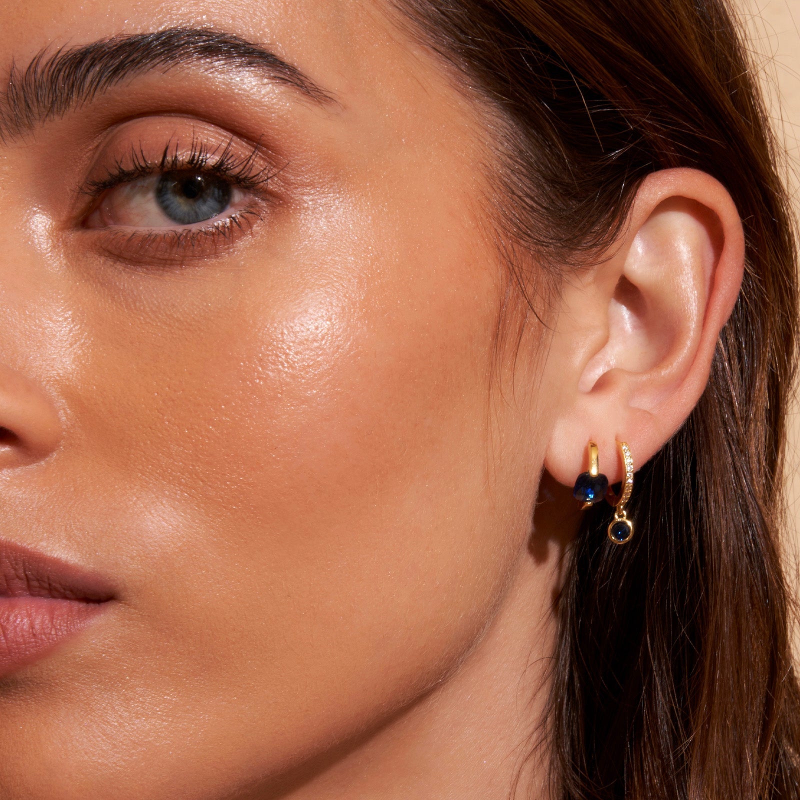 Rhodes Single Stacker Earring - Sapphire 5