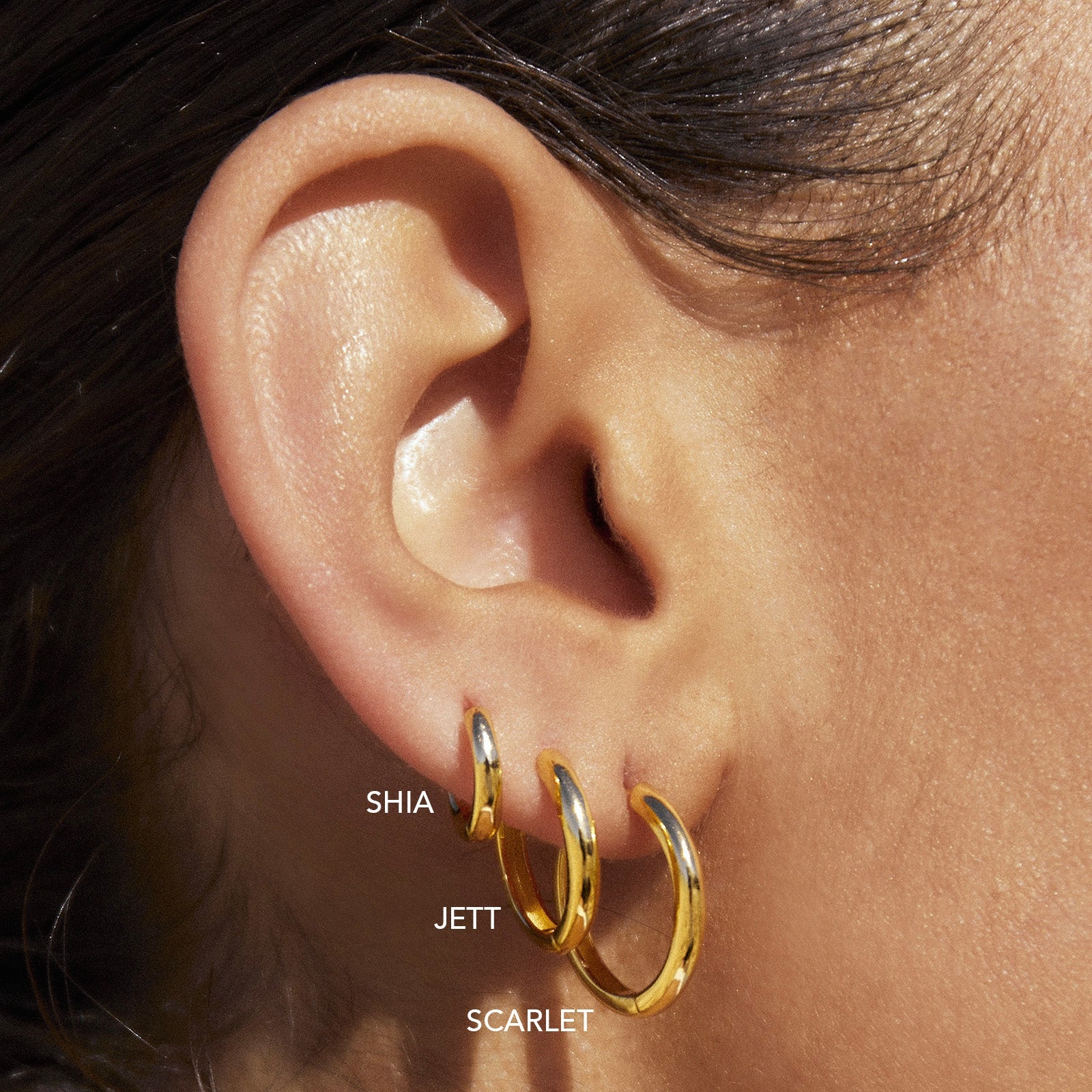 Scarlet Gold Hoop Earrings 4