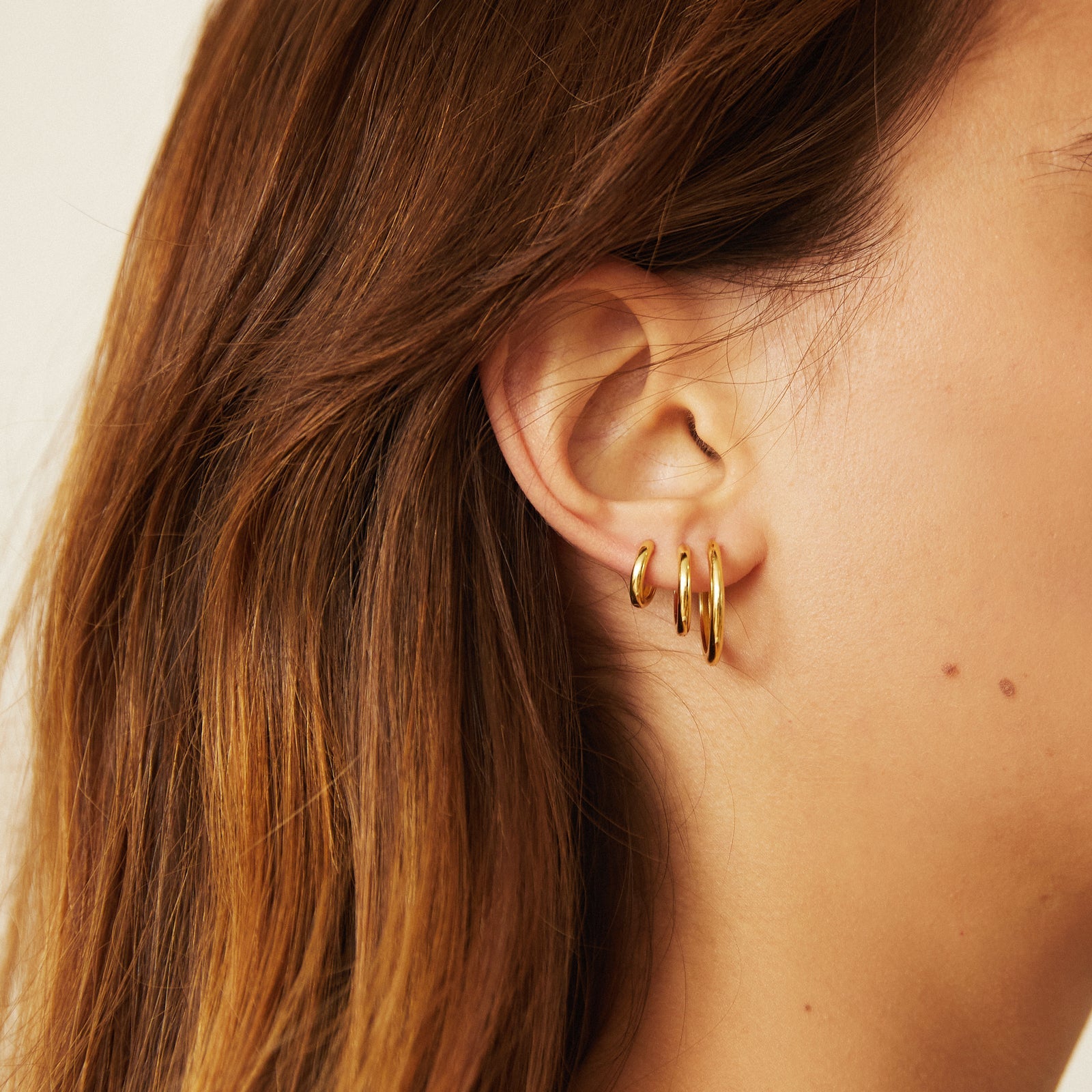 Scarlet Gold Hoop Earrings 6