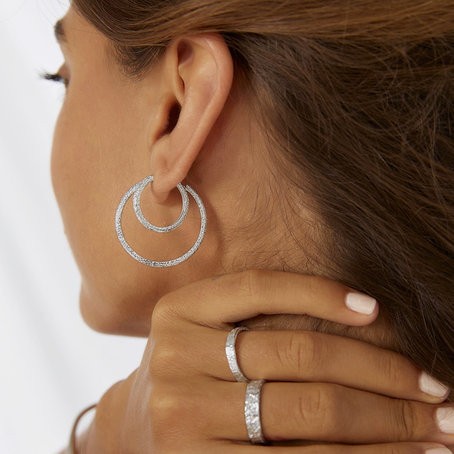 Sebastian Silver Hoop Earrings 2