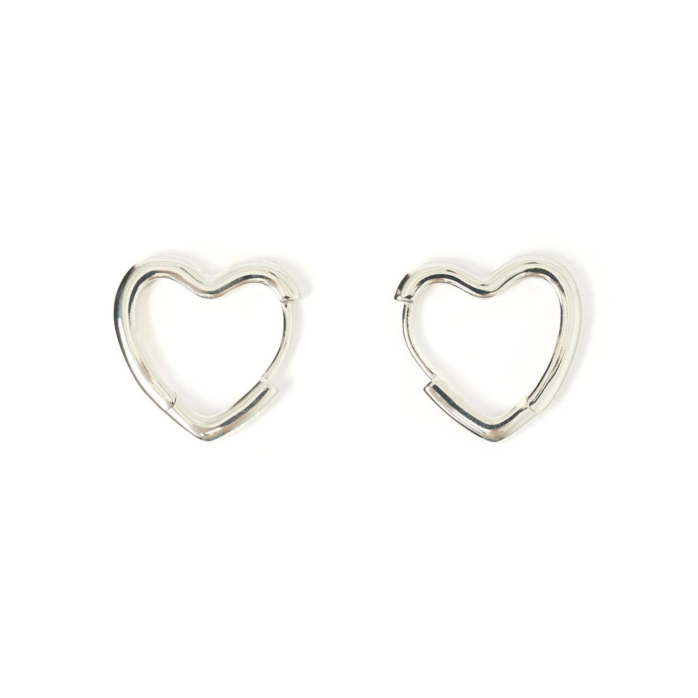 Sweetheart Silver Earrings - Large