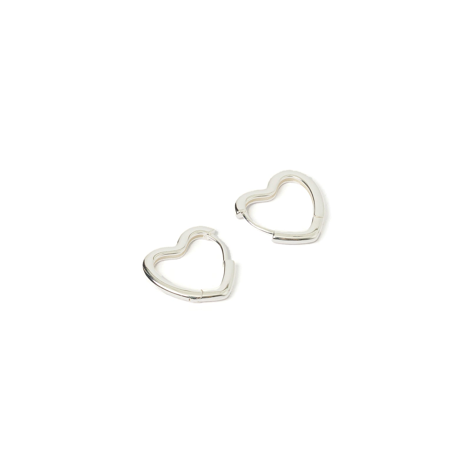 Sweetheart Silver Earrings - Large 2