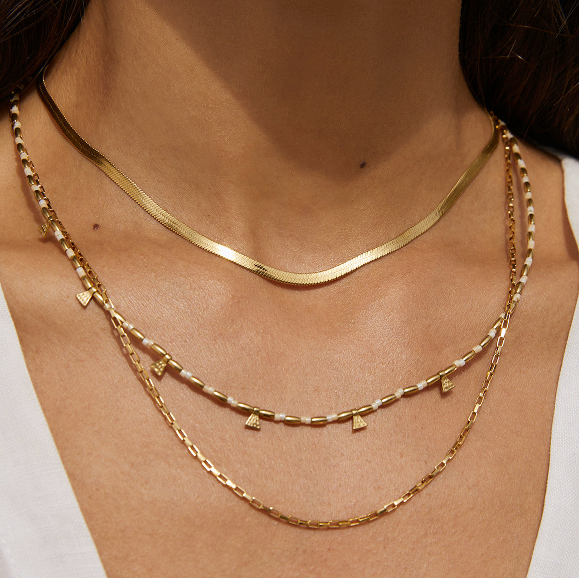 Sylvia Gold Snake Chain Necklace 6