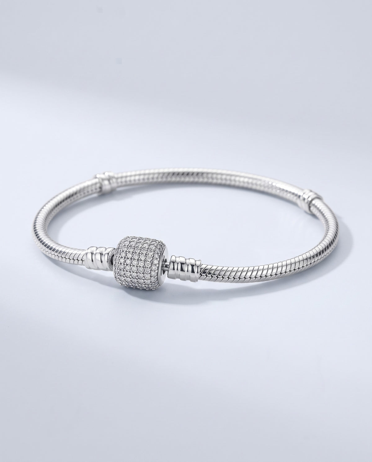 Devotion Heart Clasp Charm Bracelet - angle
