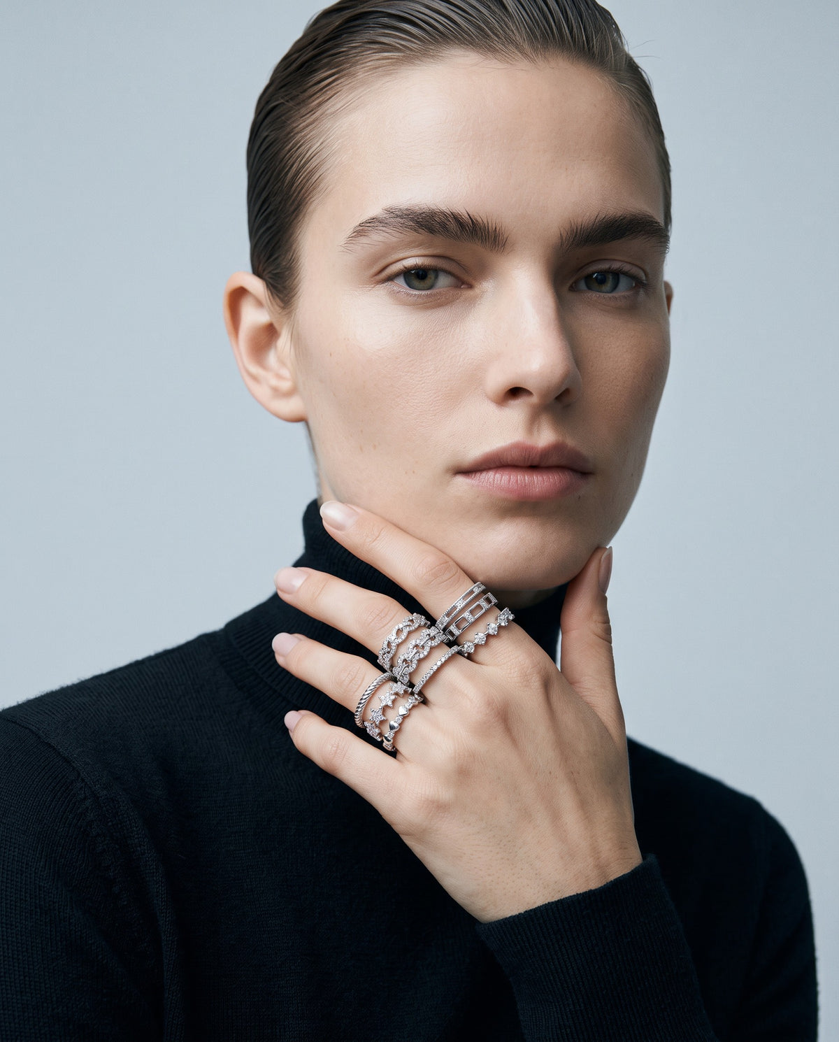Drift Organic Stackable Ring – editorial campaign image