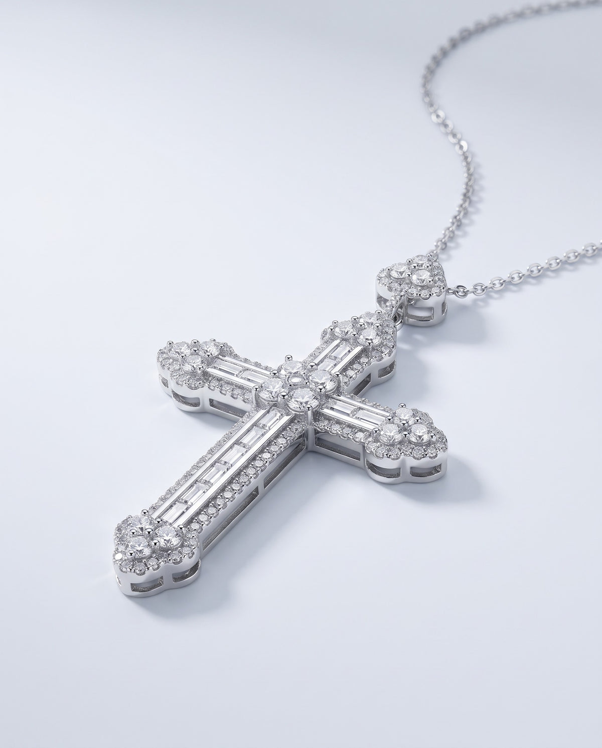 Faith Cross Pendant Necklace - angle