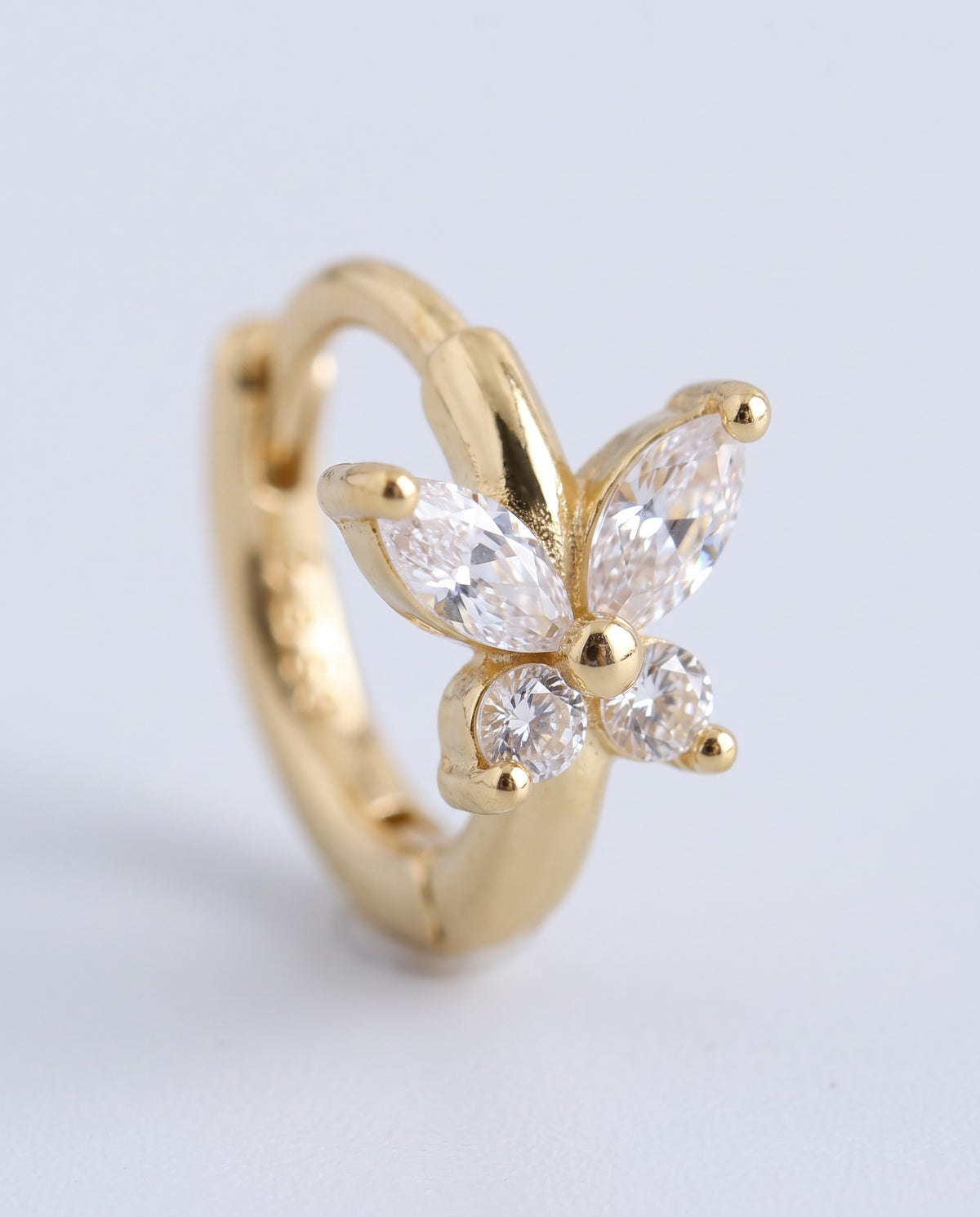 Flutter Butterfly Hoop Earrings - detail